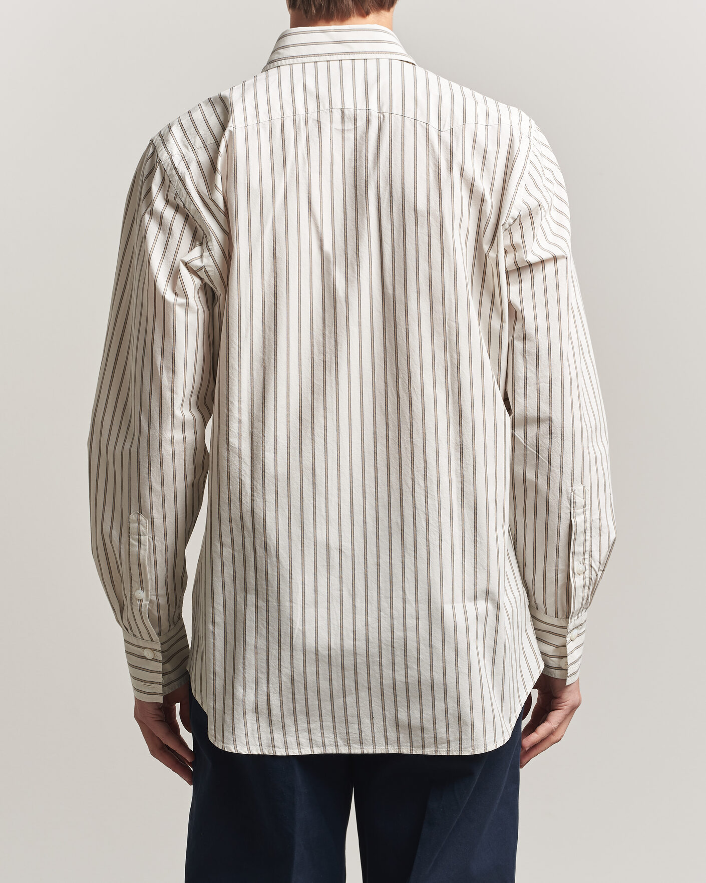 Uomini | Camicie | Drake's | Striped Western Shirt White