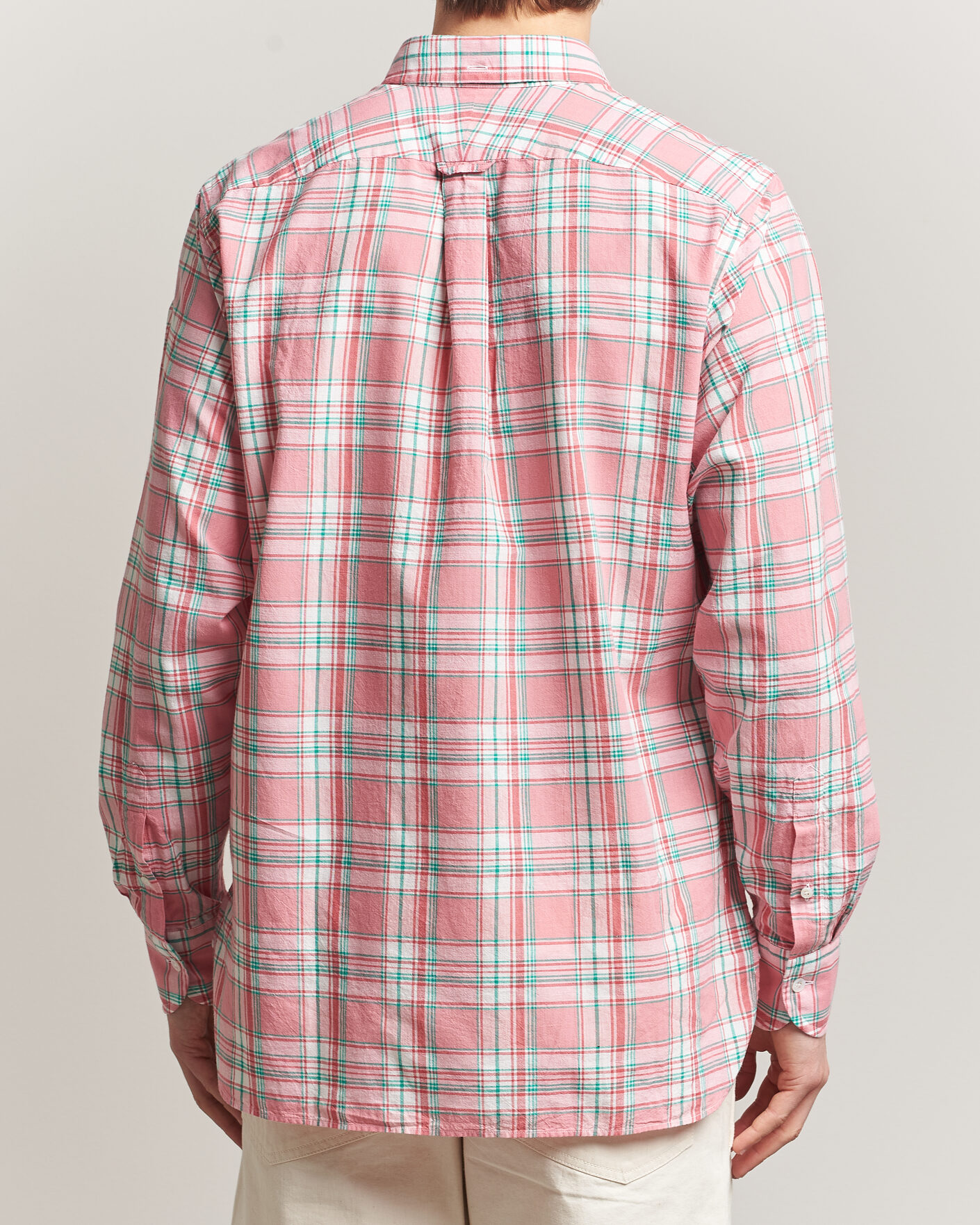 Uomini | Camicie | Drake's | Madrass Checked Button Down Shirt Pink