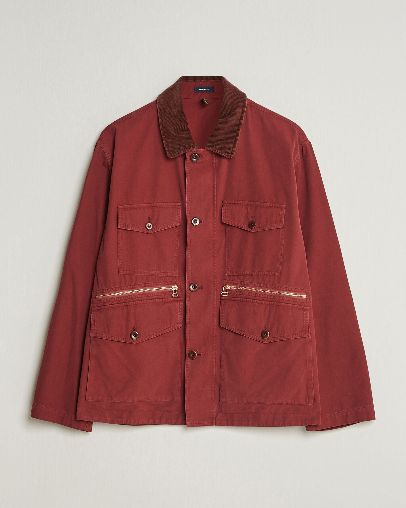 Uomini | Giacche | Drake's | Hiking Jacket Washed Red
