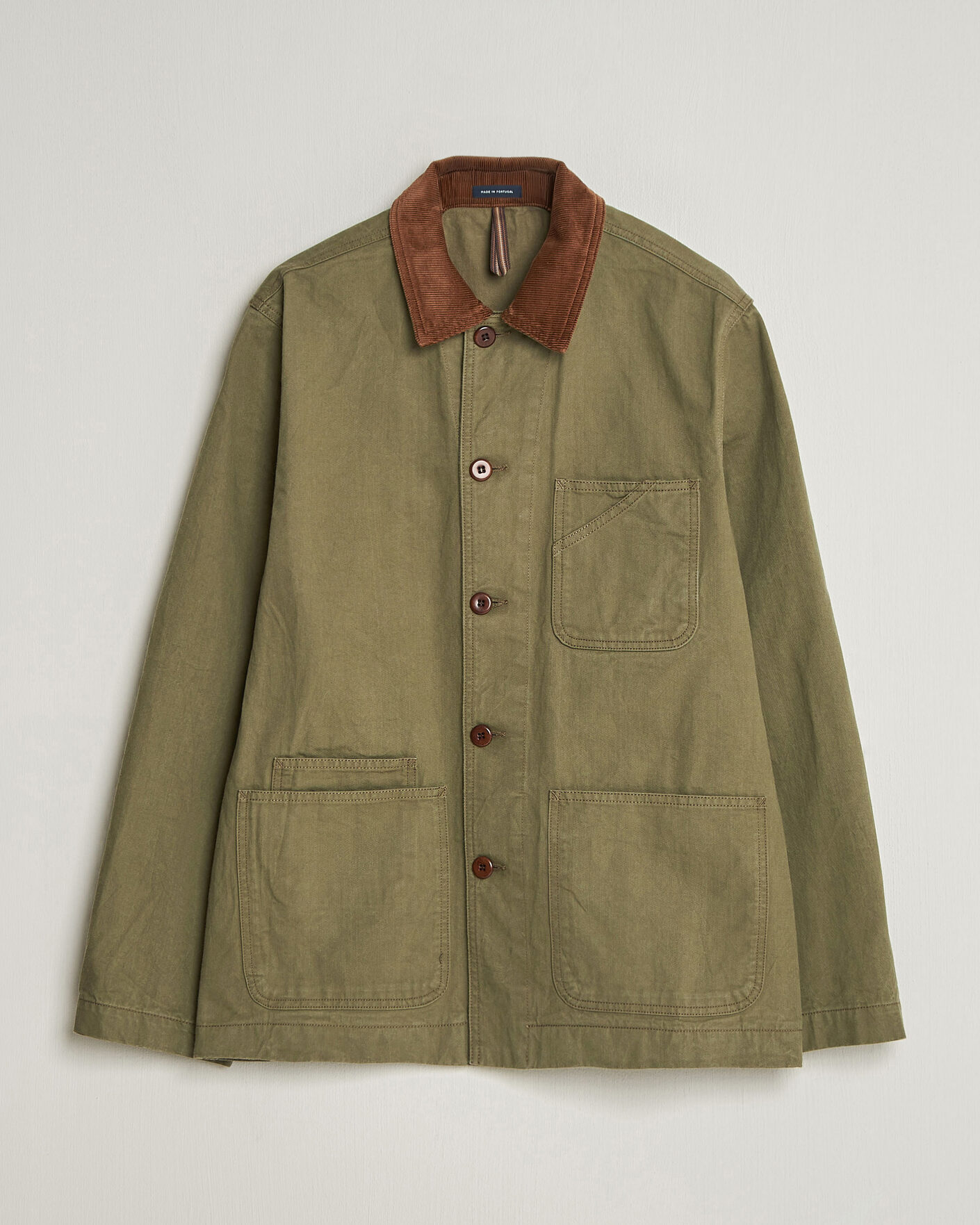 Uomini | Giacche | Drake's | Twill Fatigue Jacket Khaki