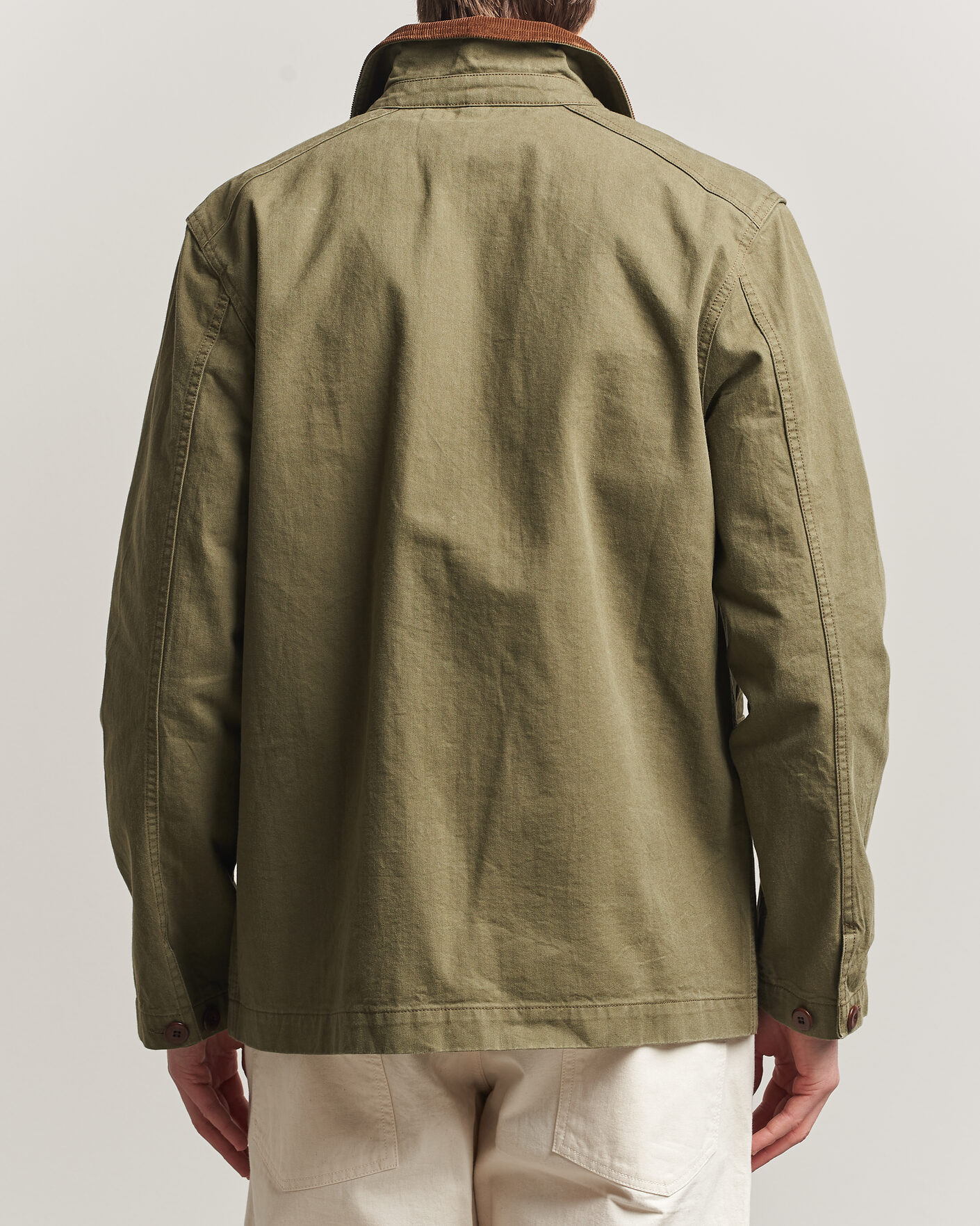 Uomini | Giacche | Drake's | Twill Fatigue Jacket Khaki