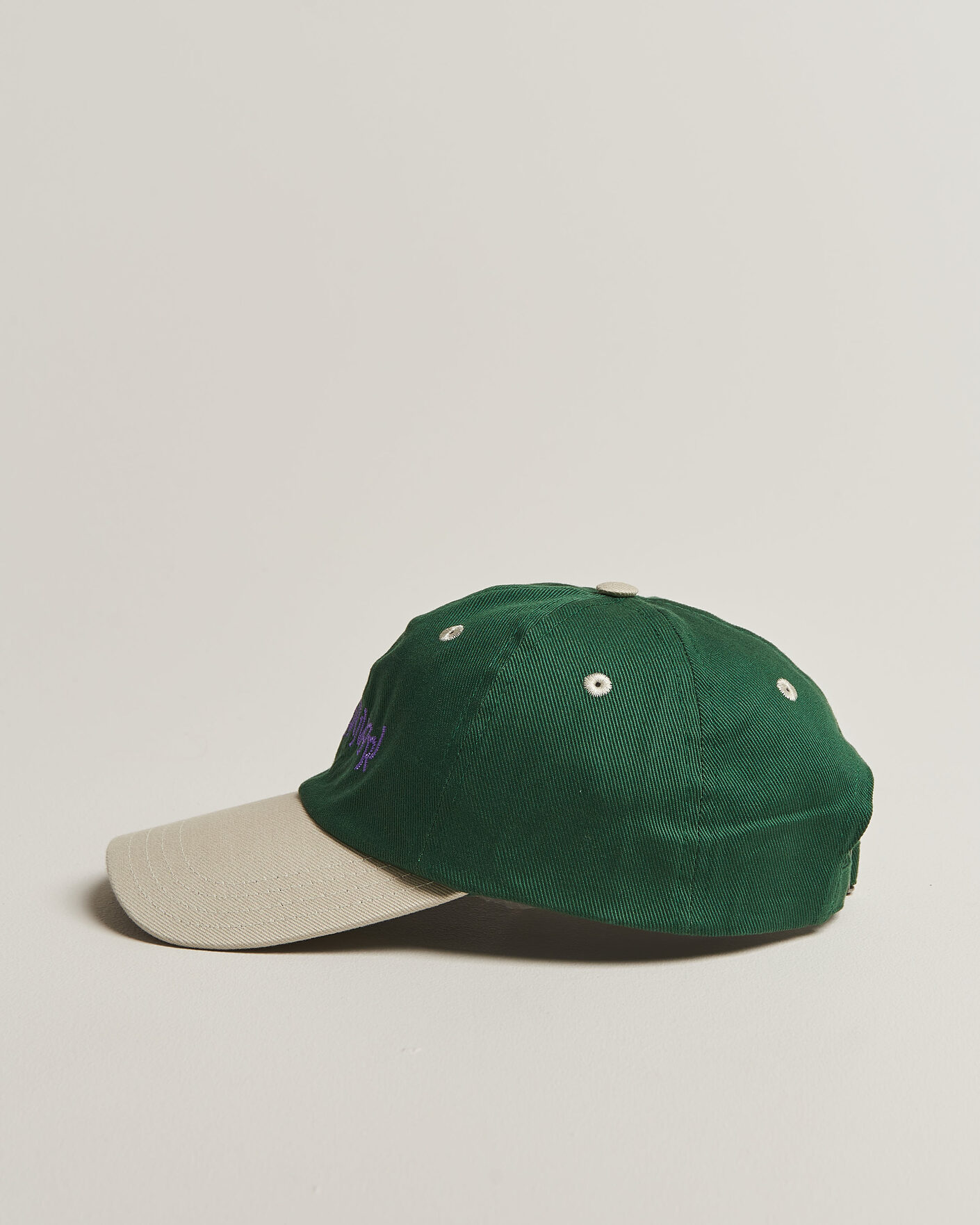 Uomini | Cappelli & Berretti | Drake's | Charivari Twill Baseball Cap Green/Ecru