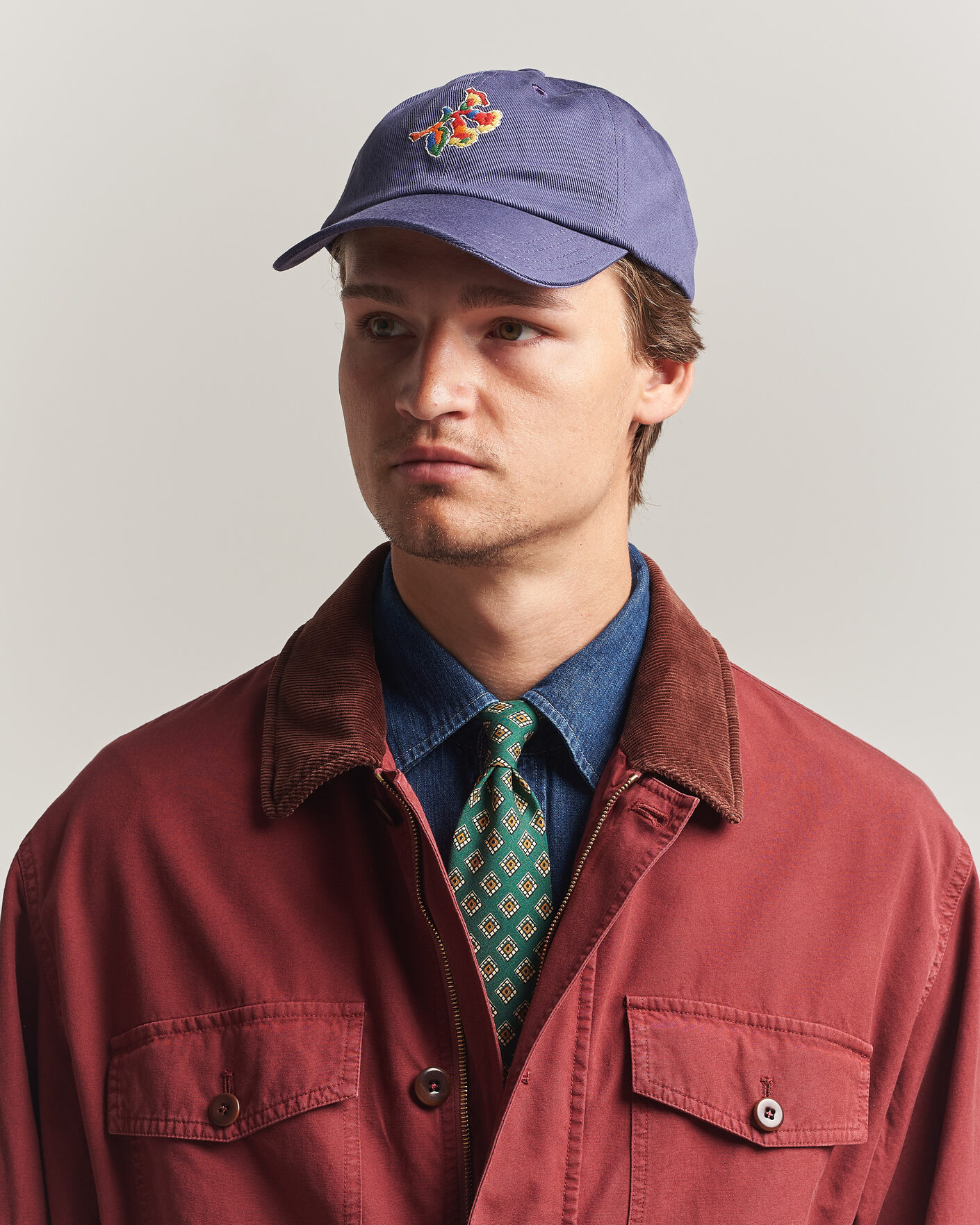 Uomini | Cappelli & Berretti | Drake's | Tapisserie Twill Baseball Cap Blue