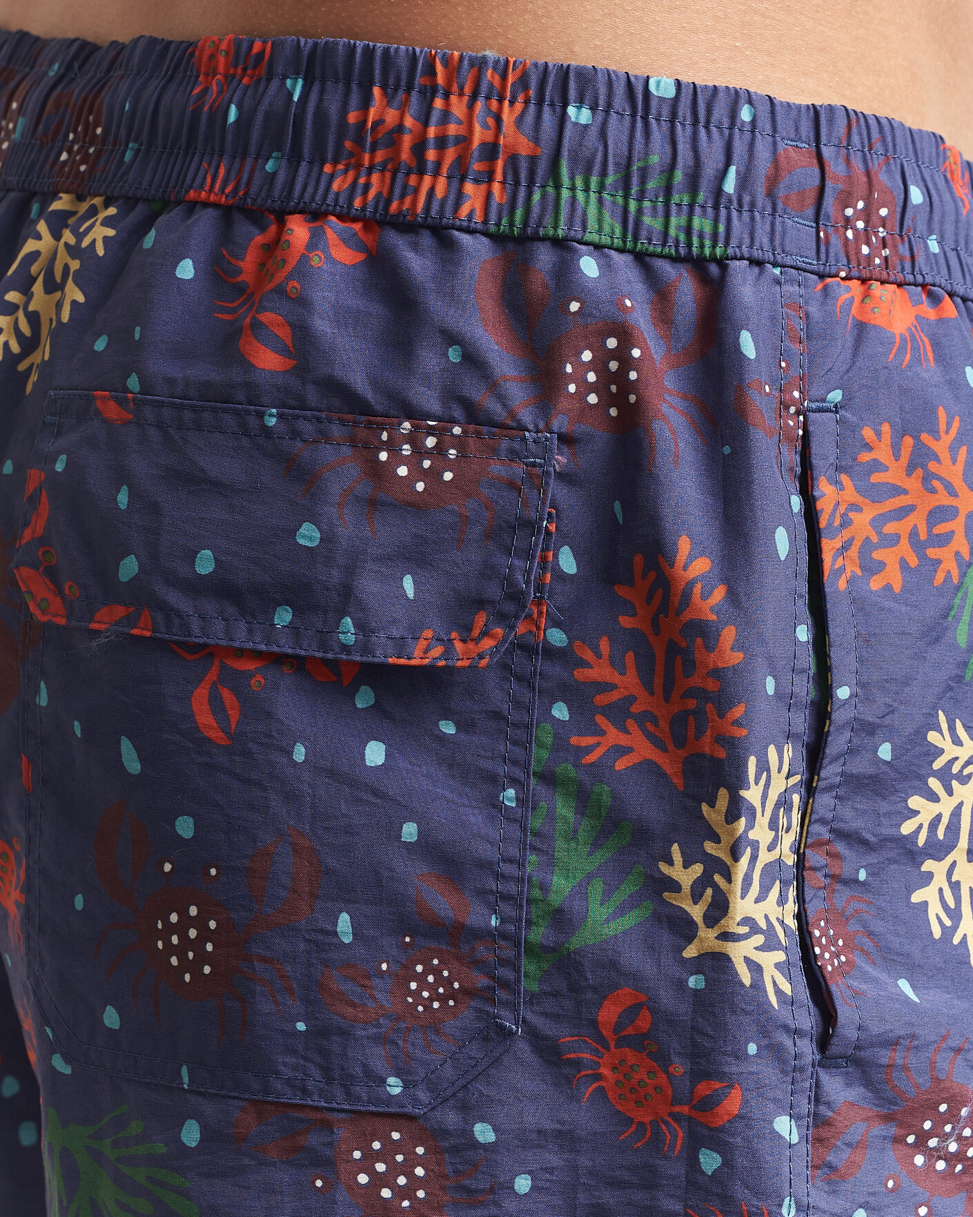 Uomini | Costumi da bagno | Drake's | Crabs Drawstring Swimshorts Blue