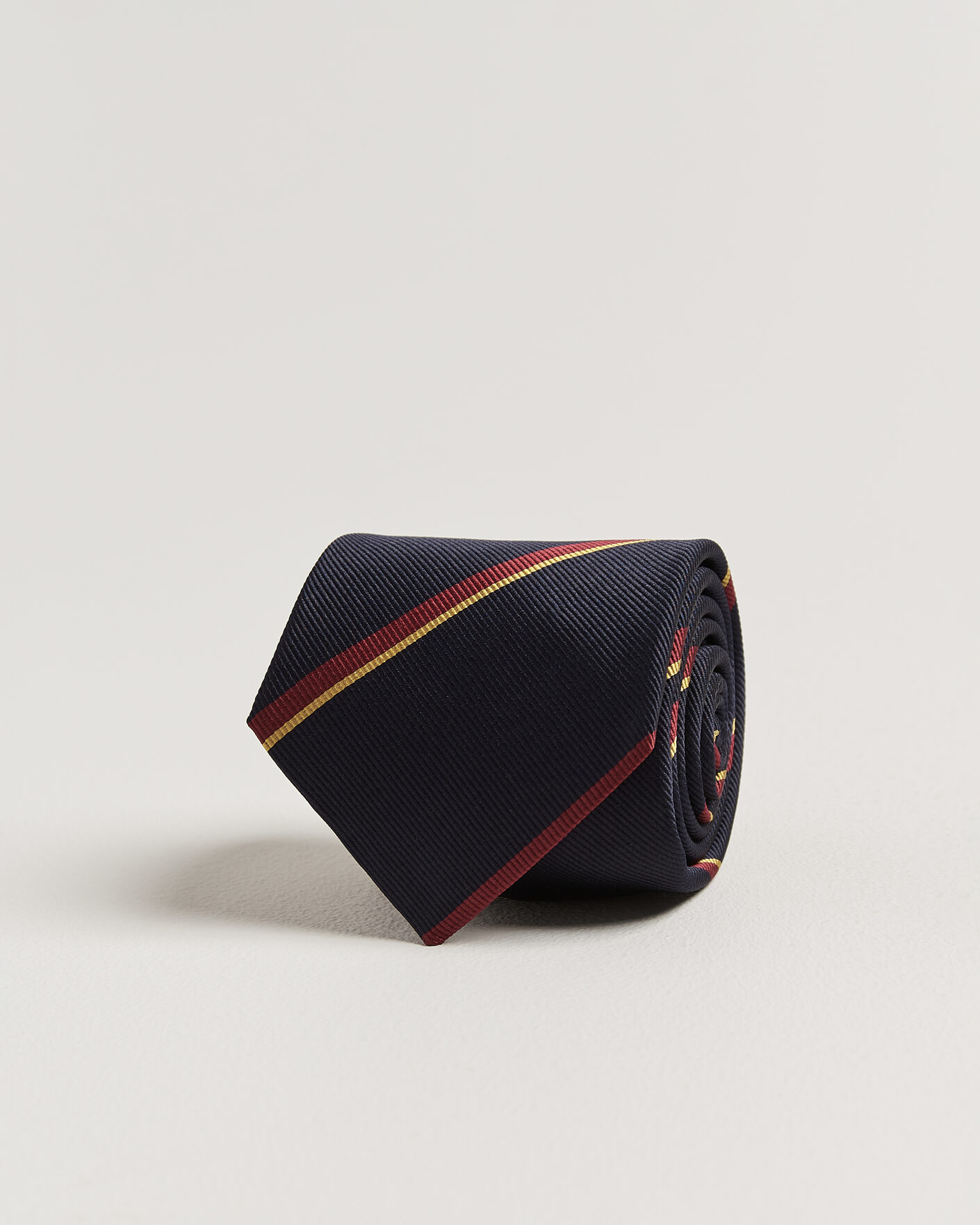 Uomini | Drake's Regimental Stripe Reppe Tie Navy | Drake's | Regimental Stripe Reppe Tie Navy