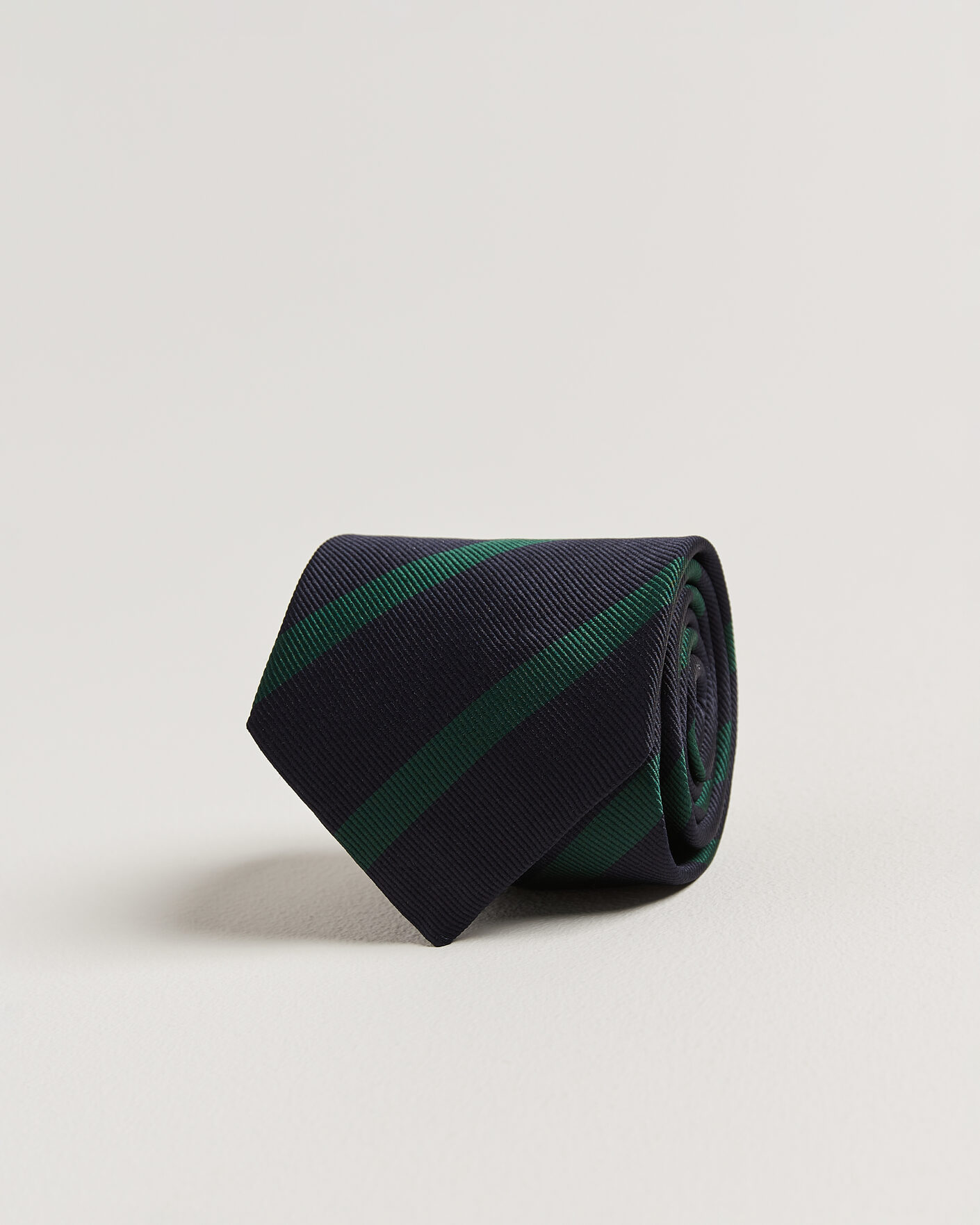 Uomini | Cravatte | Drake's | Bar Stripe Reppe Silk Tie Navy/Green