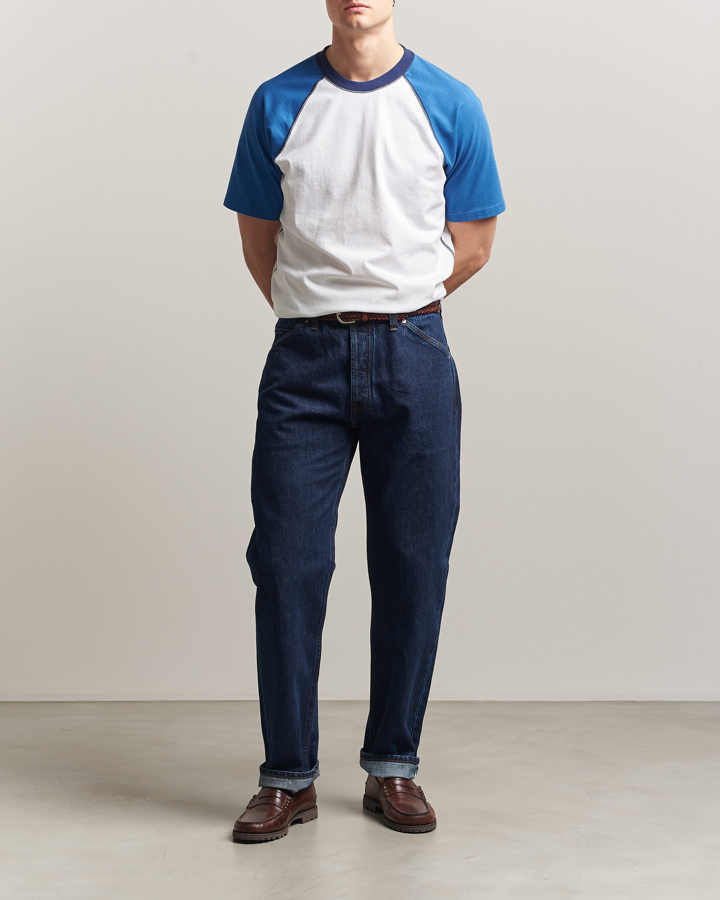 Uomini | Jeans | Drake's | 5-Pocket Japanese Selvedge Denim Stone Wash