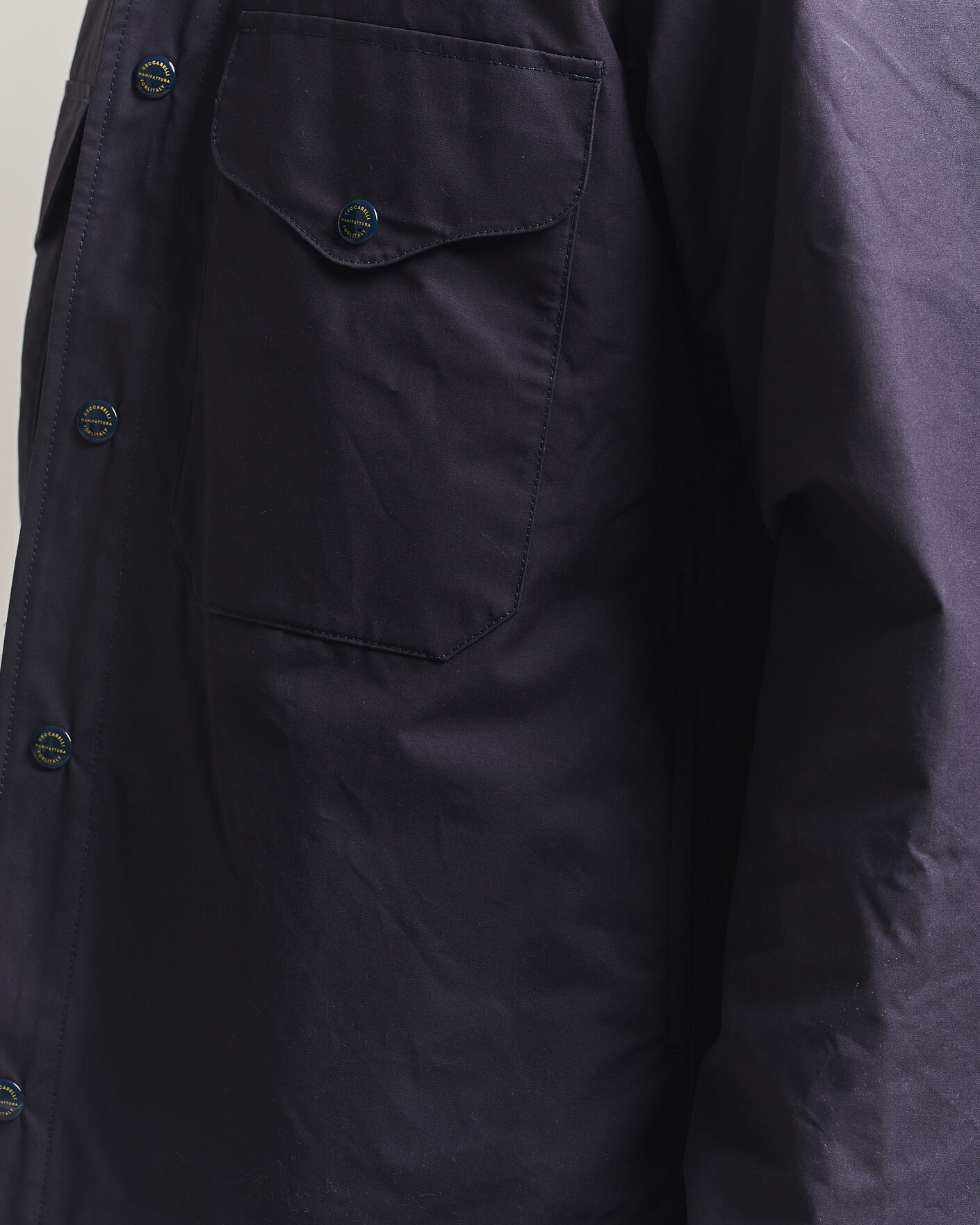 Uomini | Giacche | Manifattura Ceccarelli | Dry Wax Heavy Shirt Jacket Navy