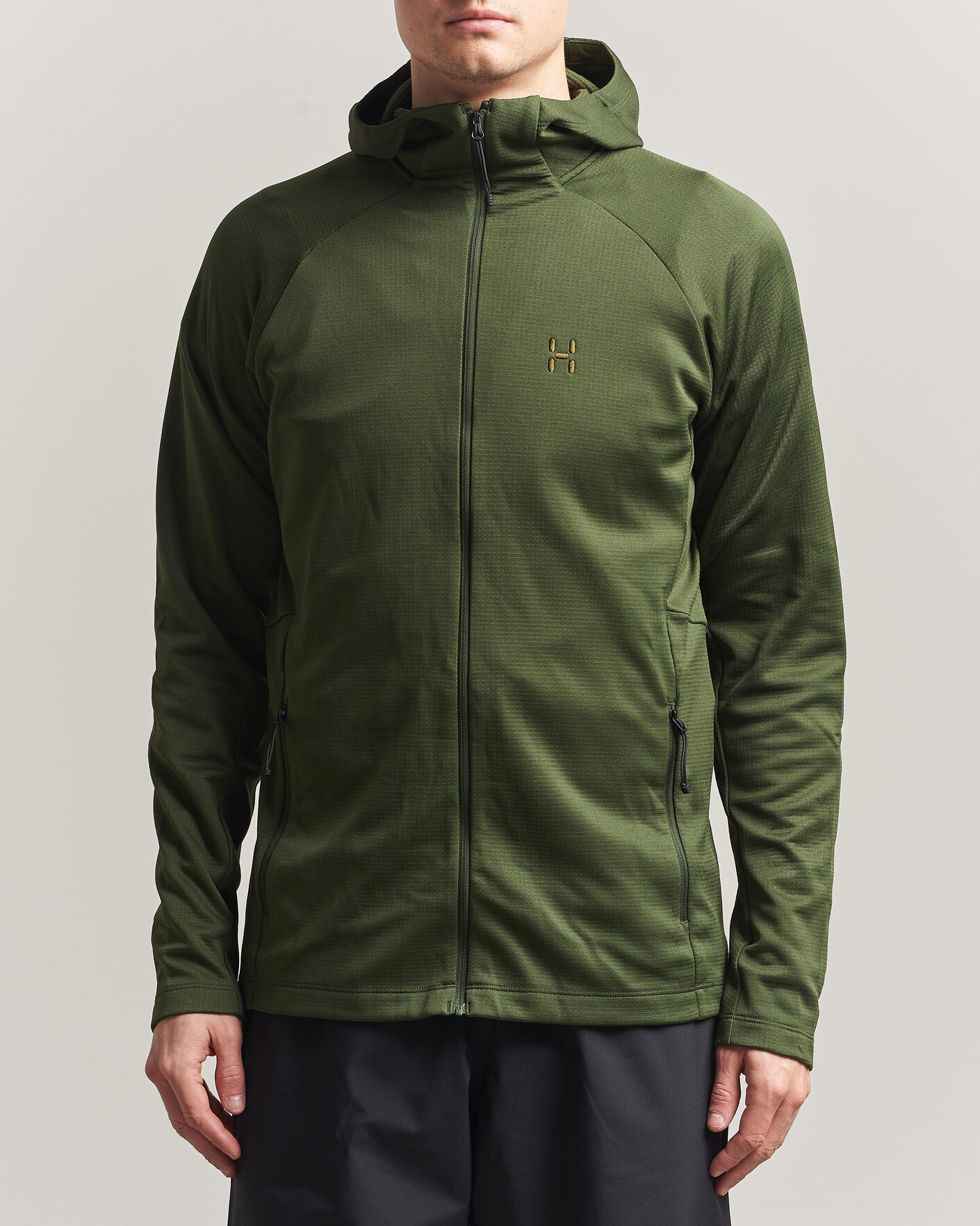 Uomini | Maglieria | Haglöfs | Korp Mid Fleece Hood Seaweed Green