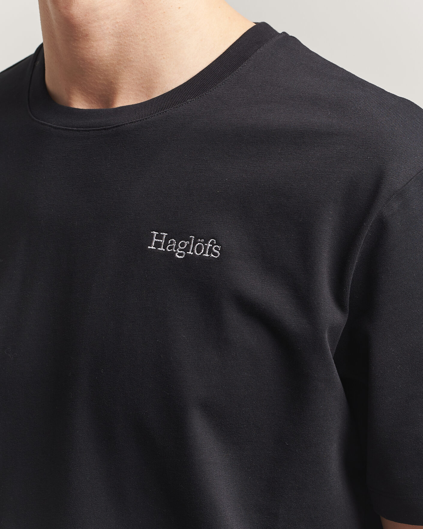Uomini | T-shirt | Haglöfs | Organic Cotton T-Shirt True Black