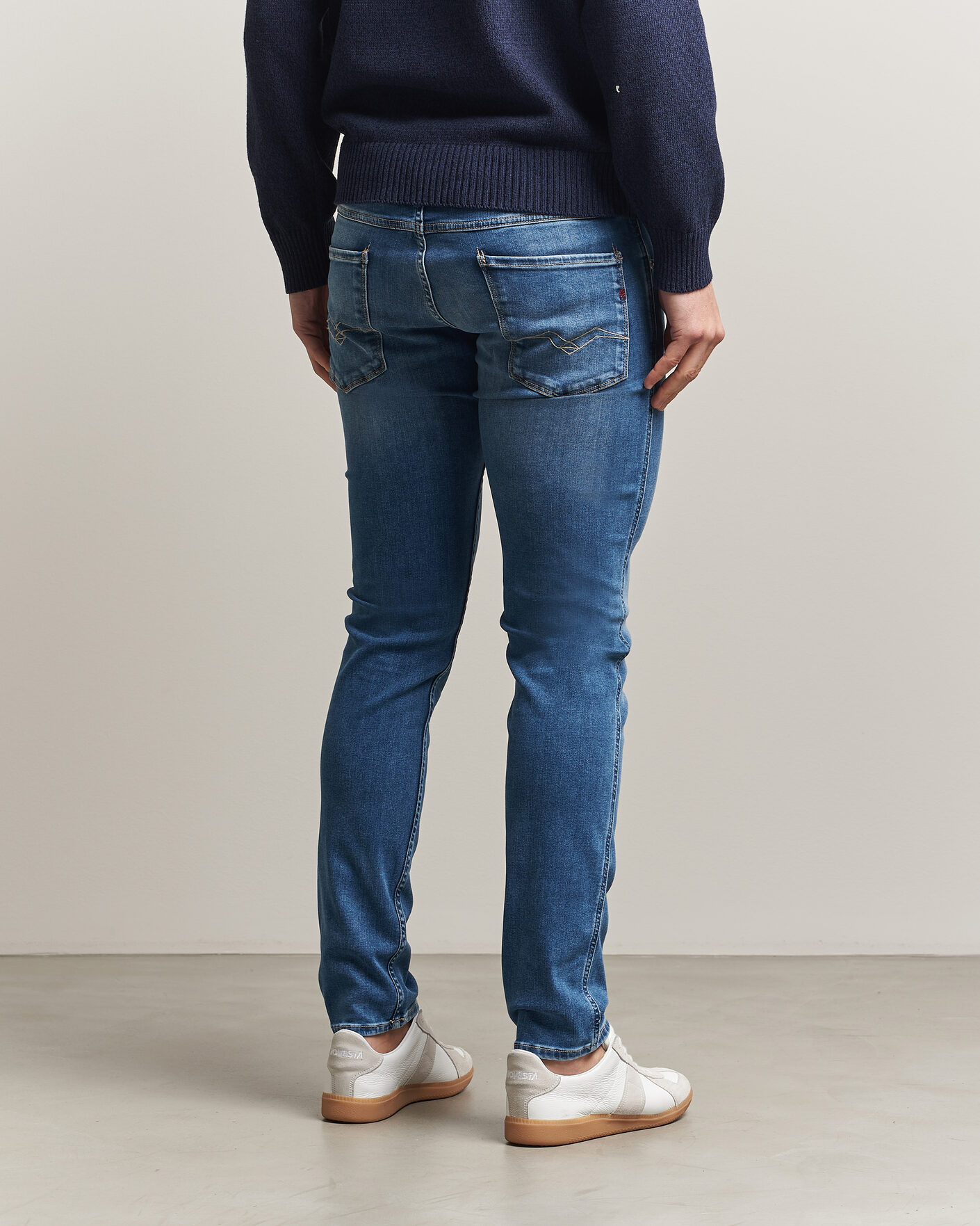 Uomini | Pantaloni | Replay | Anbass Powerstretch Jeans Medium Blue