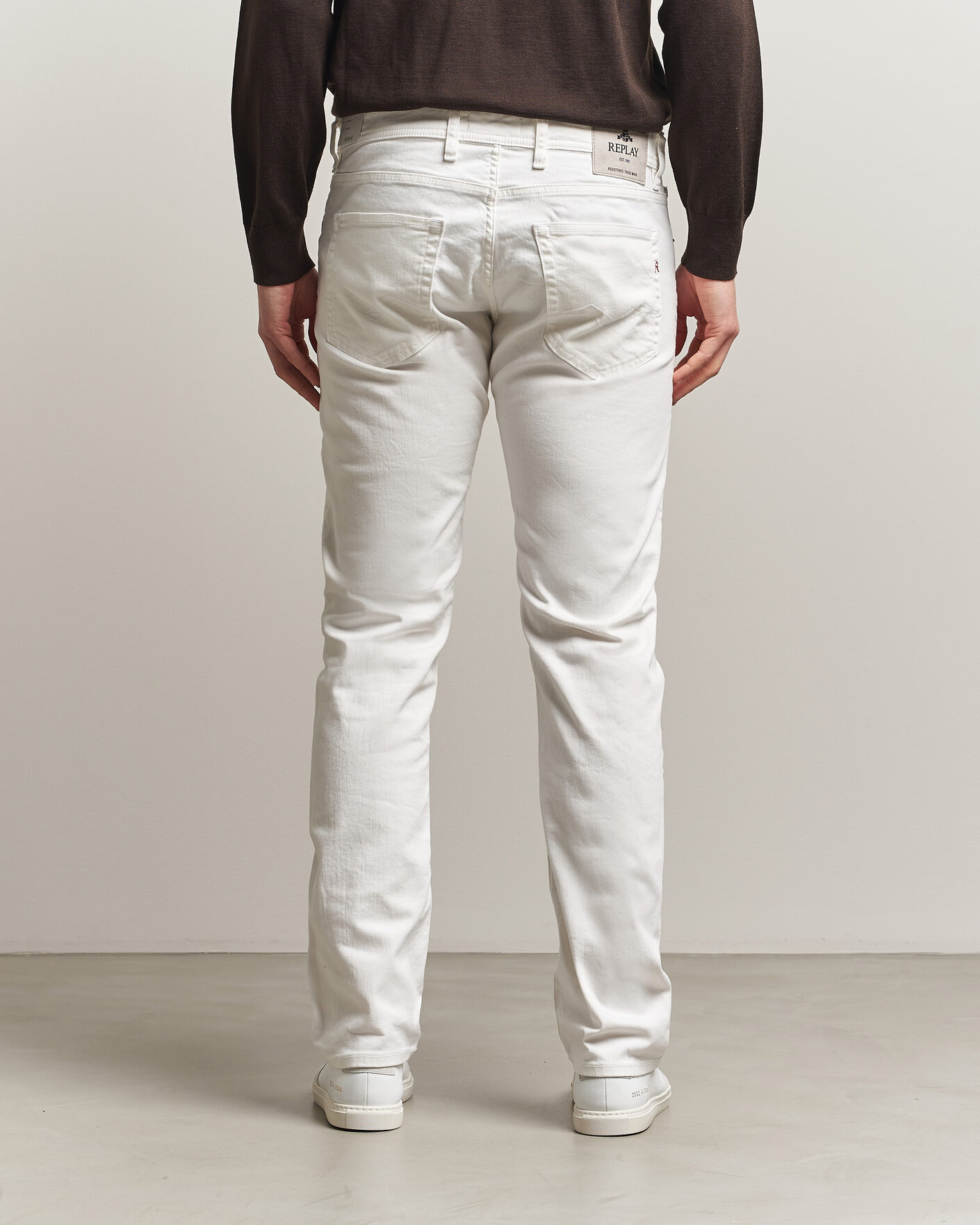 Uomini | Jeans | Replay | Grover Straight Fit Powerstretch Jeans White