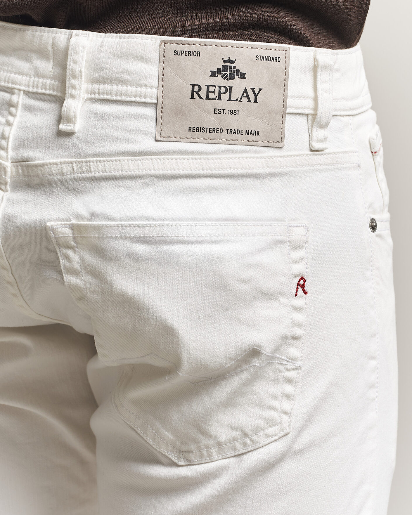 Uomini | Jeans | Replay | Grover Straight Fit Powerstretch Jeans White