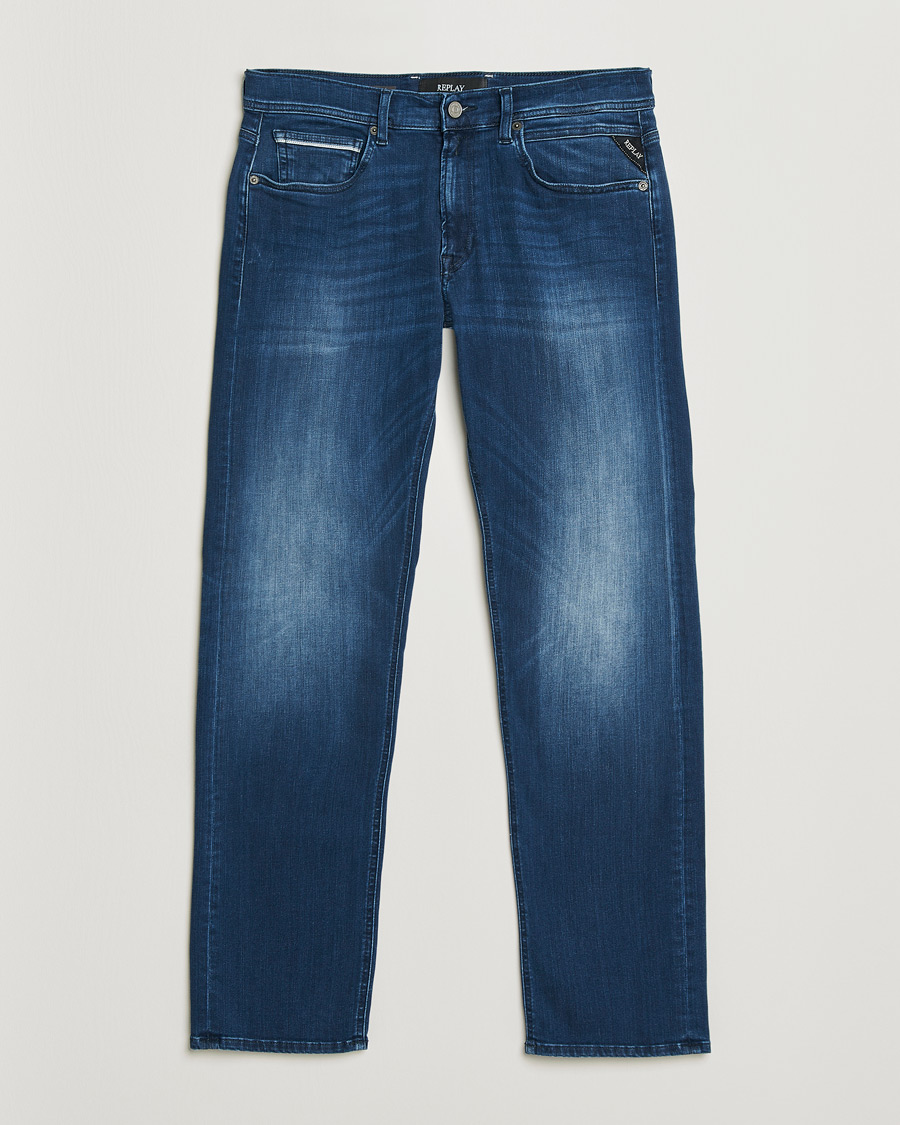 Uomini | Jeans | Replay | Grover Straight Fit Hyperflex Jeans Dark Blue