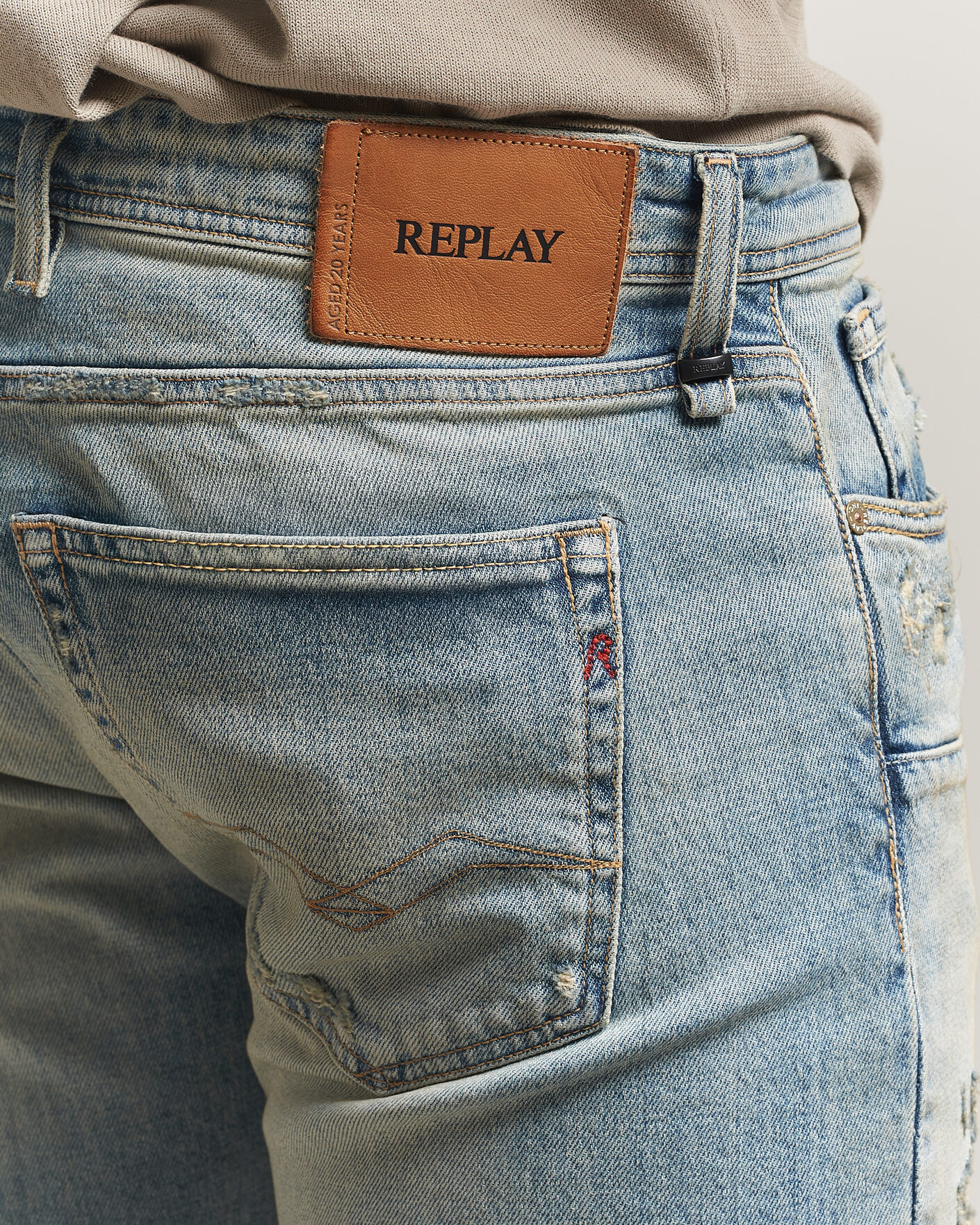 Uomini | Jeans | Replay | Grover Sraight Fit 20 Years Wash Jeans Light Blue