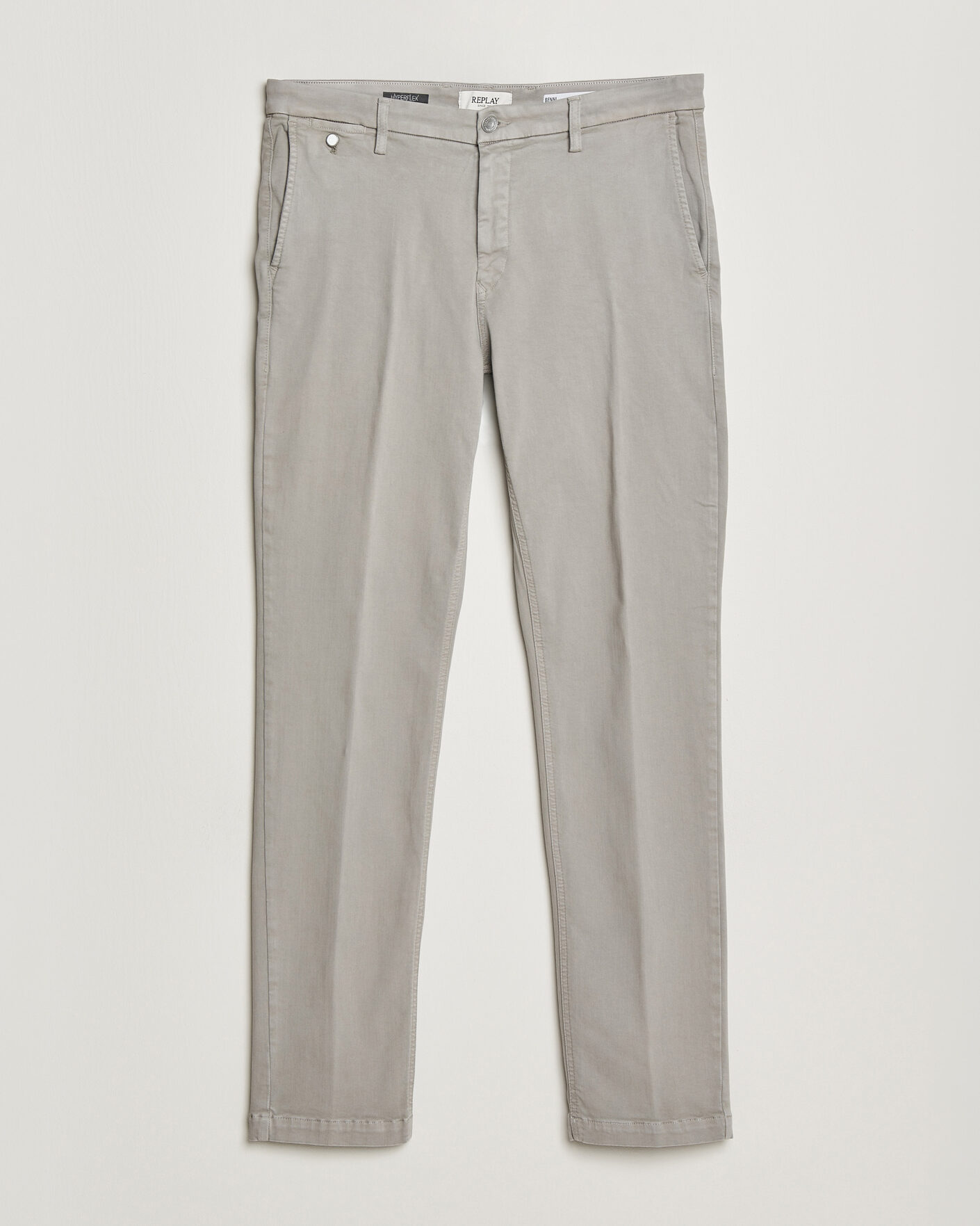 Uomini | Pantaloni | Replay | Benni Hyperflex X-Lite Chinos Light Grey