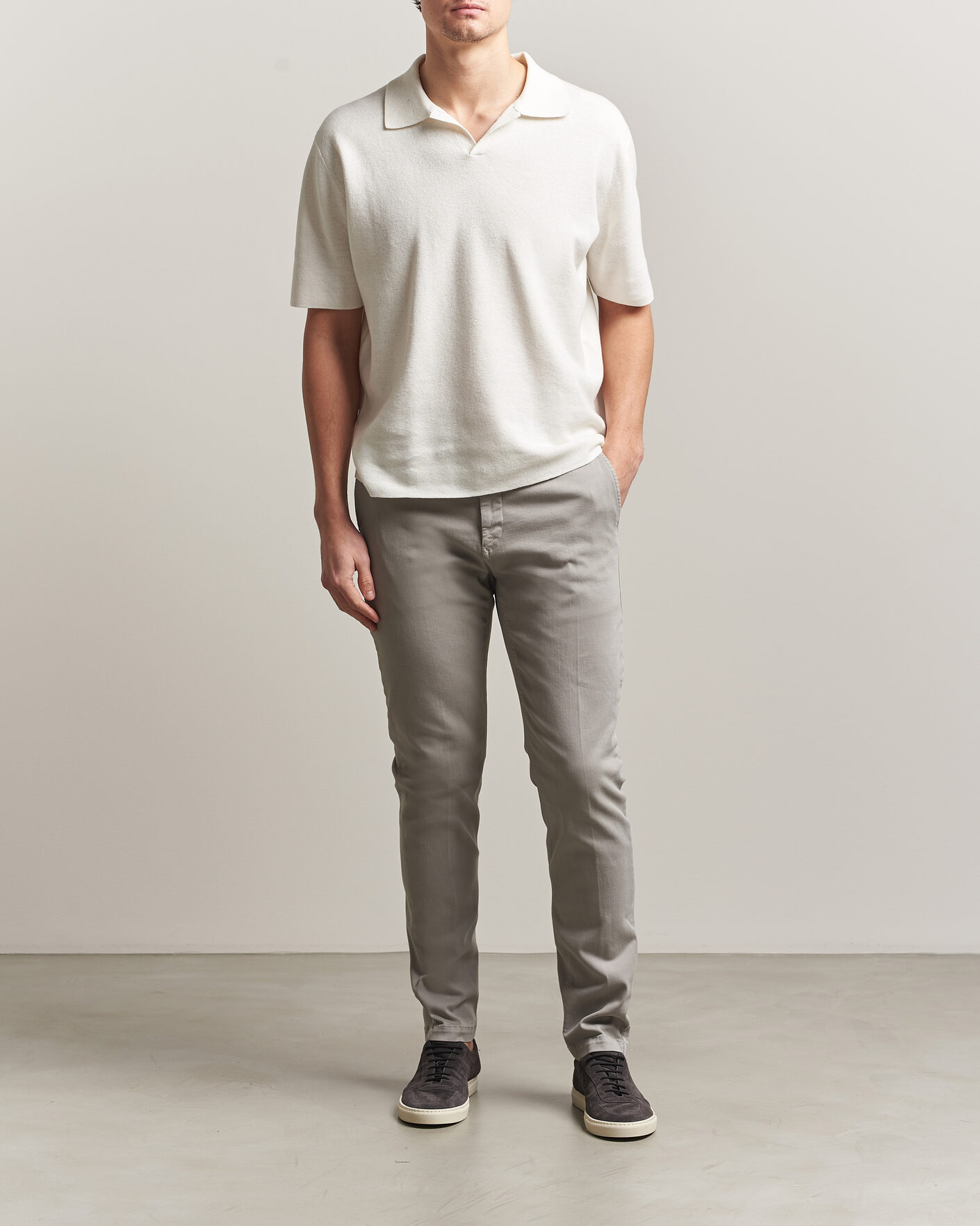 Uomini | Pantaloni | Replay | Benni Hyperflex X-Lite Chinos Light Grey