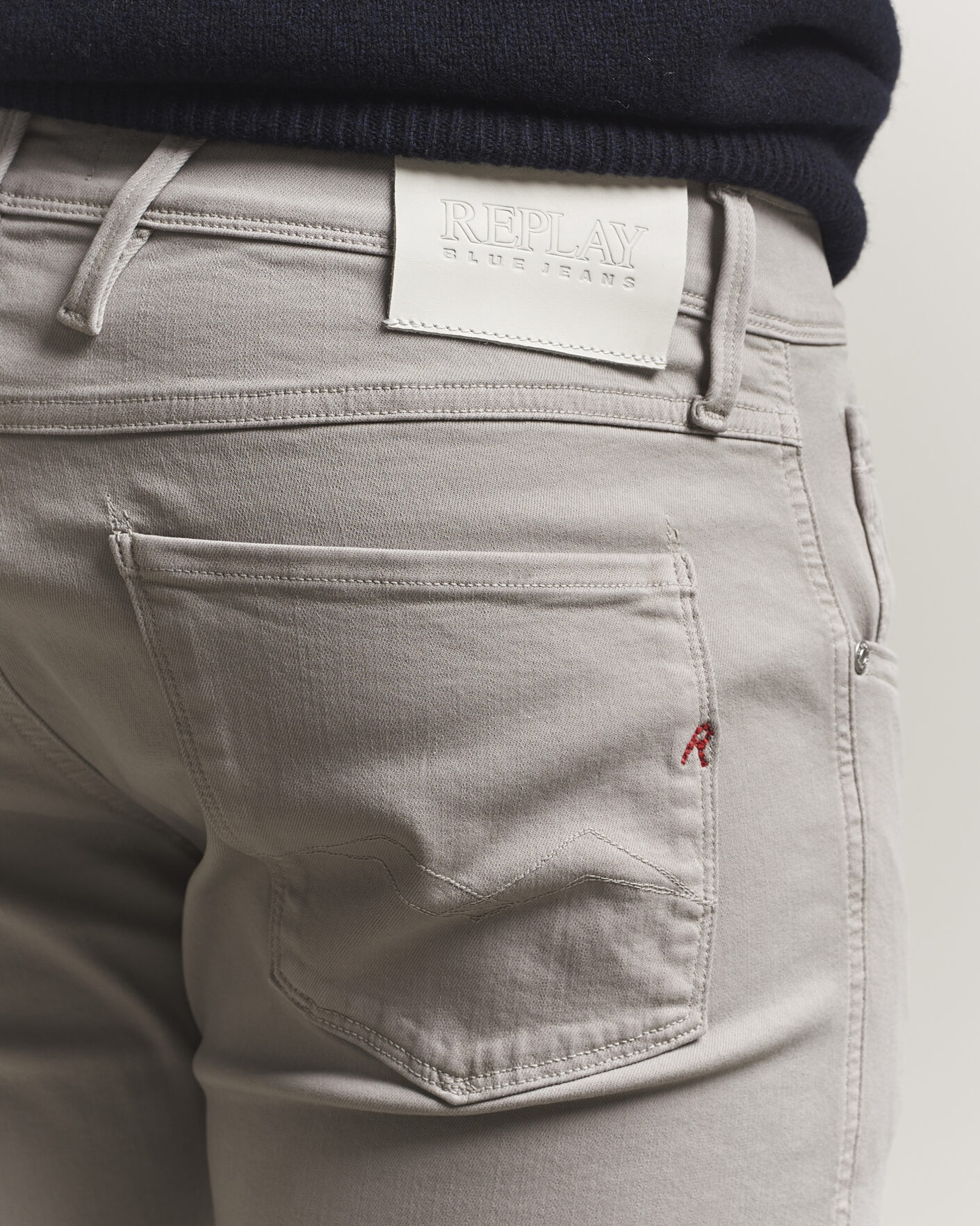 Uomini | Pantaloni | Replay | Anbass Hyperflex X.Lite 5-Pocket Pants Light Grey