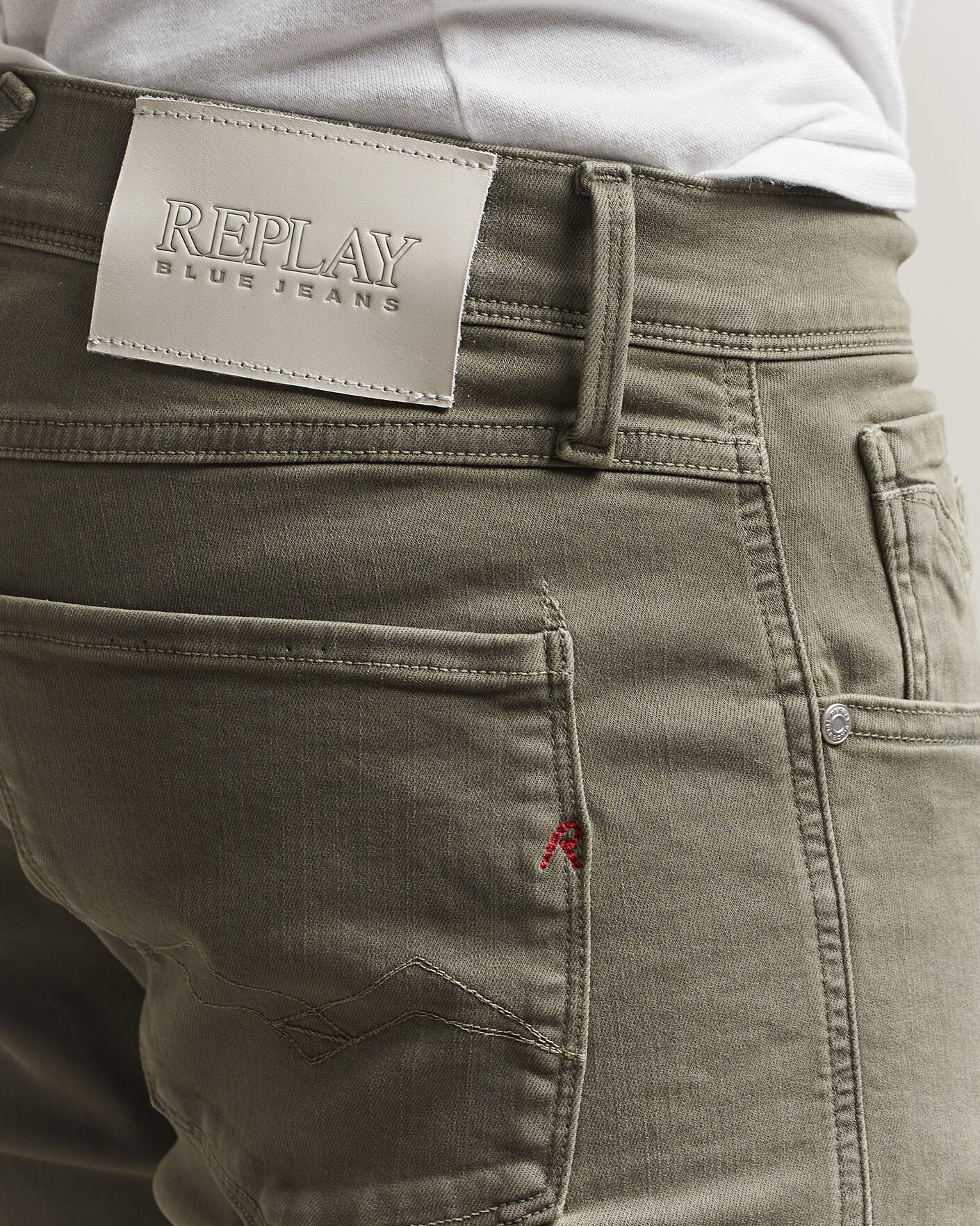 Uomini | Pantaloni | Replay | Anbass Hyperflex X.Lite 5-Pocket Pants Military Green