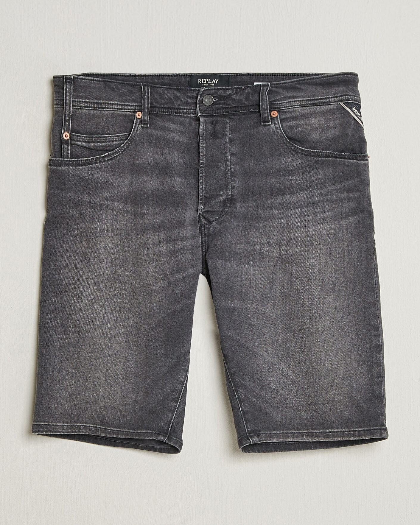 Uomini | Pantaloncini | Replay | RBJ981 Stretch Denim Shorts Washed Black