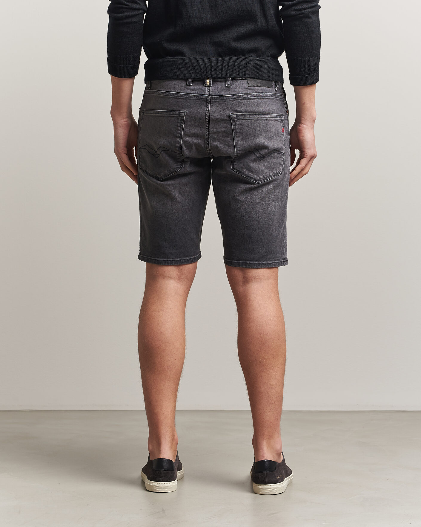 Uomini | Pantaloncini | Replay | RBJ981 Stretch Denim Shorts Washed Black