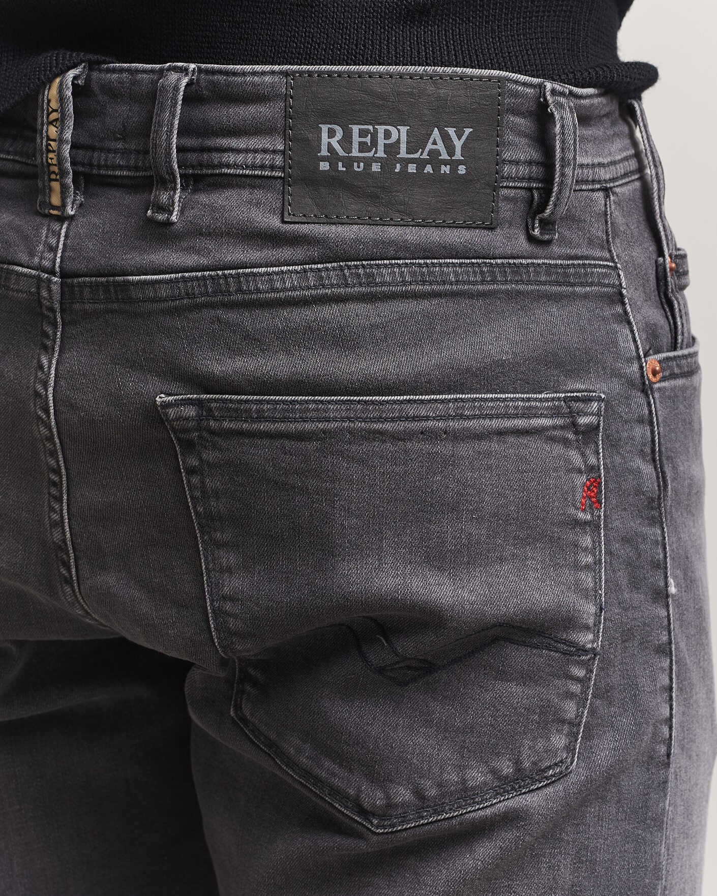 Uomini | Pantaloncini | Replay | RBJ981 Stretch Denim Shorts Washed Black