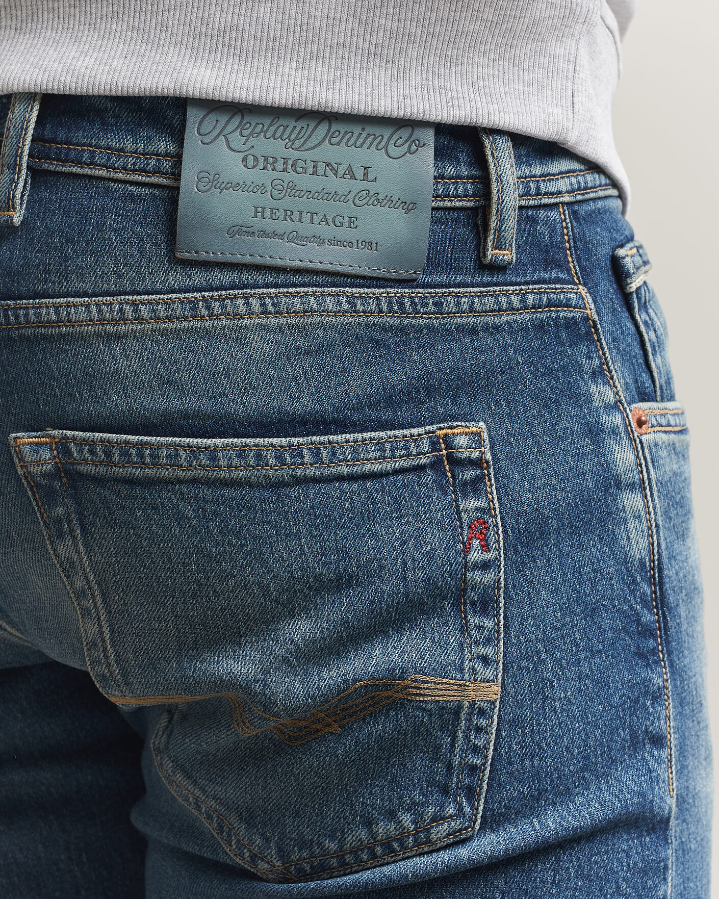 Uomini | Jeans | Replay | Grover Heritage Original Stretch Jeans Medium Blue