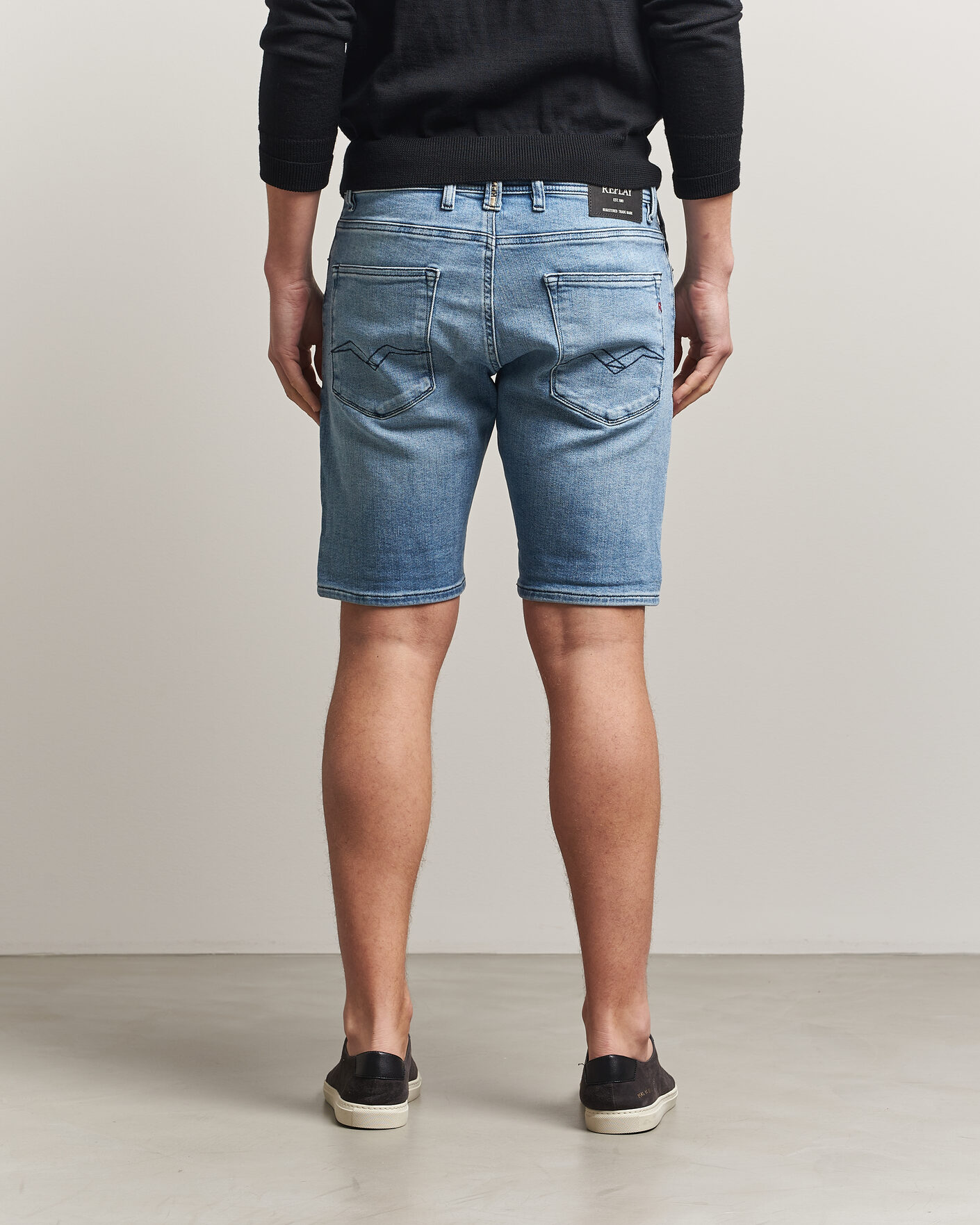 Uomini | Pantaloncini | Replay | RBJ981 Stretch Denim Shorts Light Blue