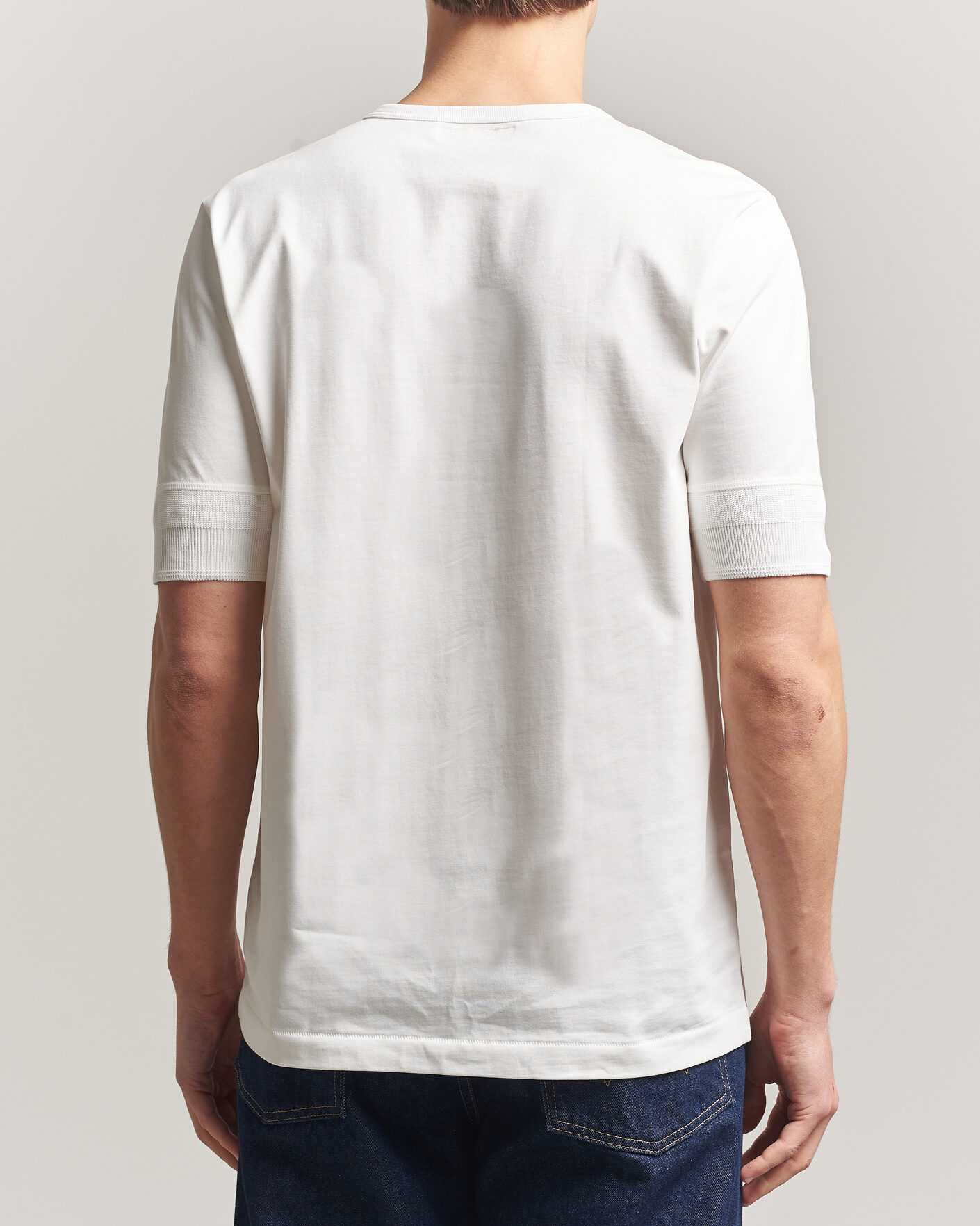 Uomini | T-shirt | Merz b. Schwanen | Classic Organic Cotton Short Sleeve Henley White