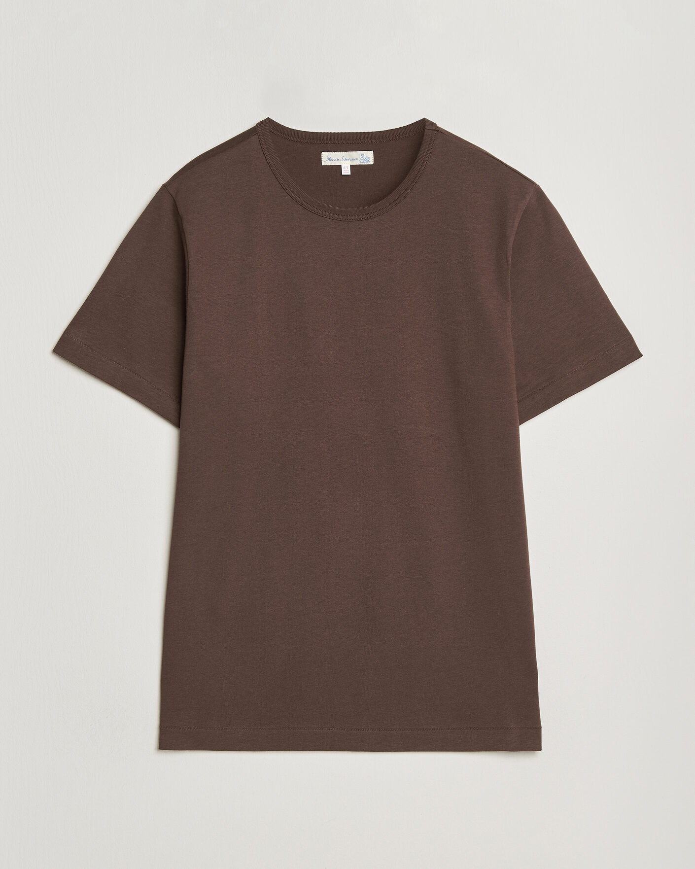 Uomini | T-shirt | Merz b. Schwanen | Classic Fit Sturdy Loopwheeled T-Shirt Chocolate