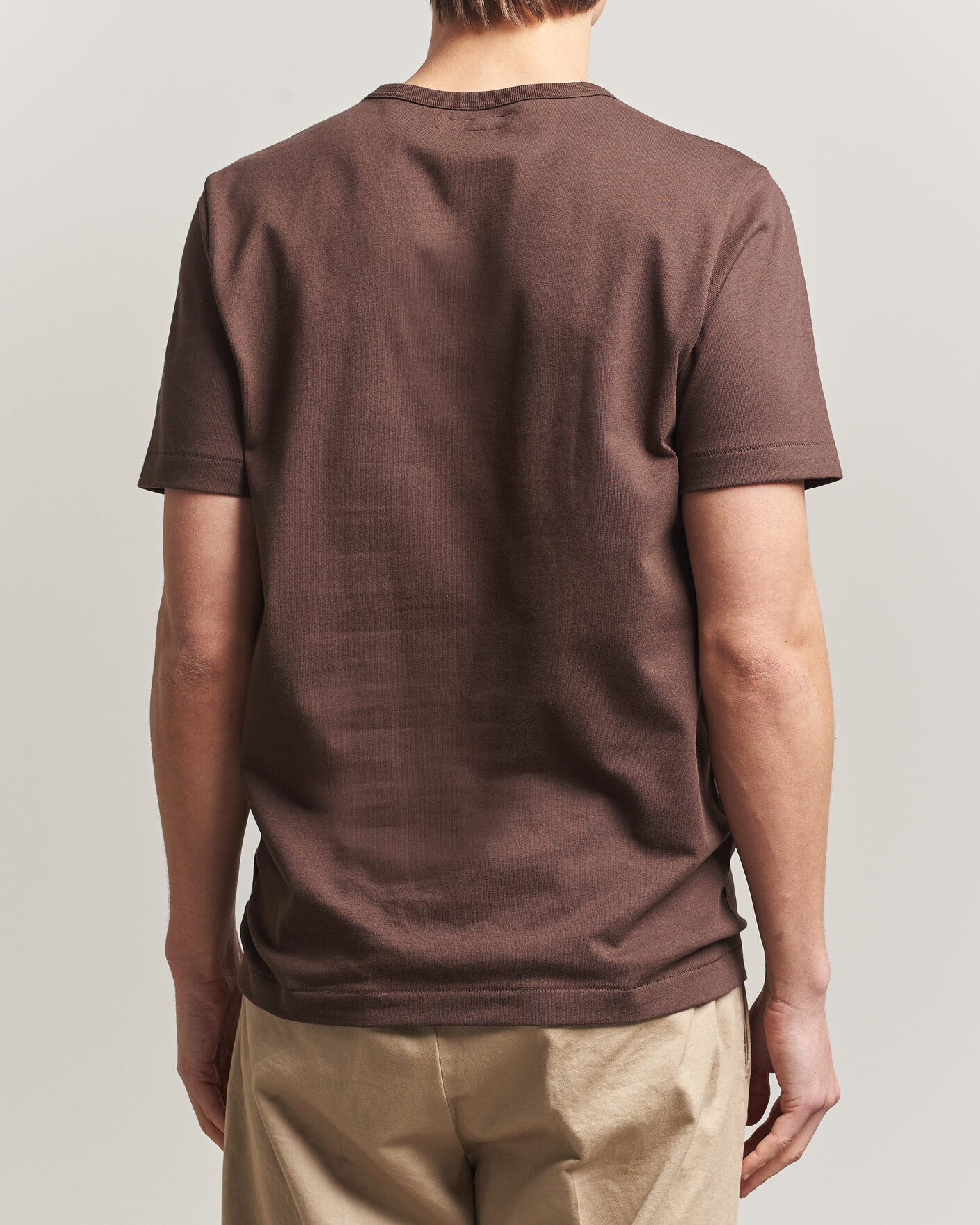 Uomini | T-shirt | Merz b. Schwanen | Classic Fit Sturdy Loopwheeled T-Shirt Chocolate
