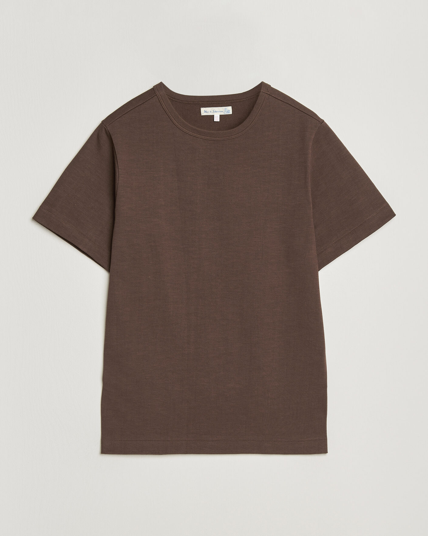 Uomini | T-shirt | Merz b. Schwanen | Relaxed Fit Loopwheeled Heavy T-Shirt Chocolate