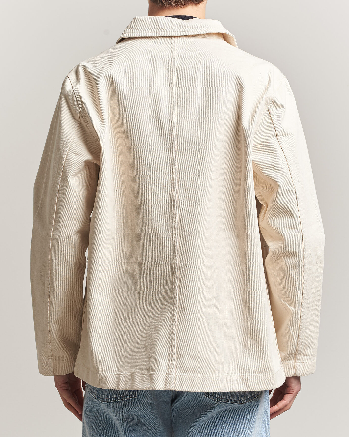 Uomini | Camicie | Merz b. Schwanen | Worker Cotton Twill Overshirt Nature