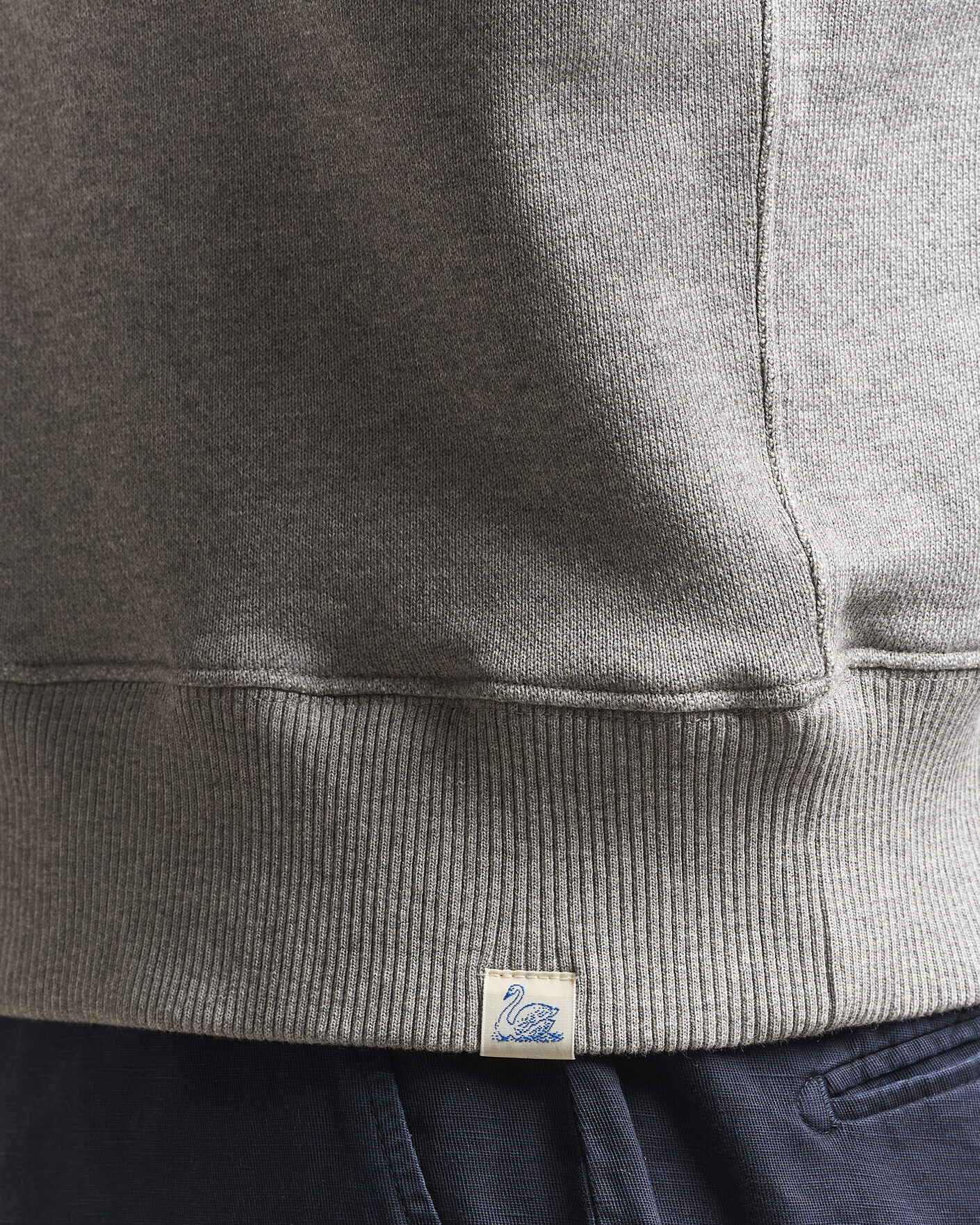 Uomini | Maglieria | Merz b. Schwanen | Classic Fit Authentic Fleece Half Zip Grey Melange