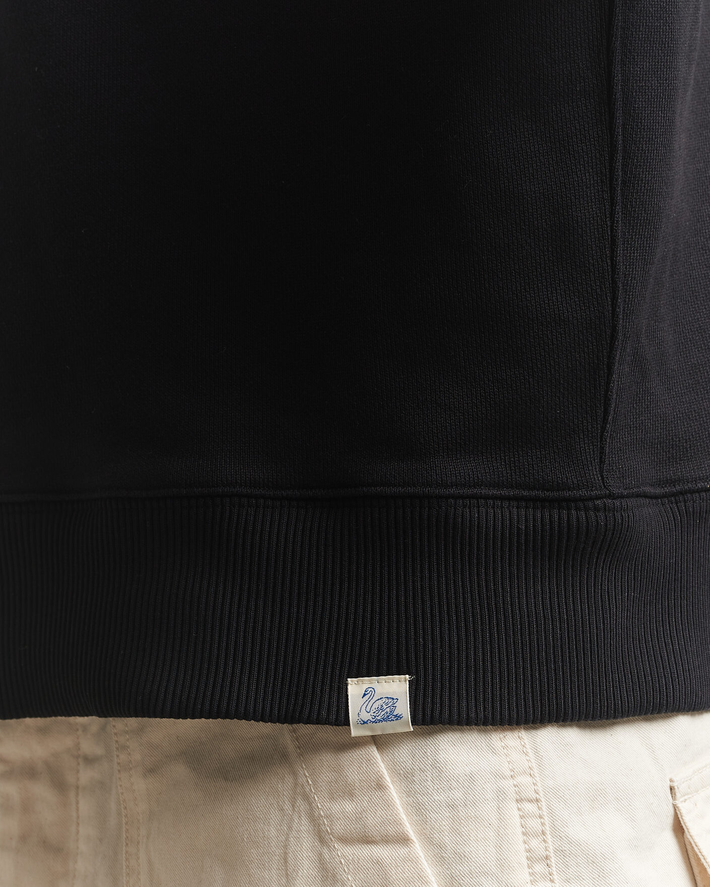 Uomini | Maglieria | Merz b. Schwanen | Classic Fit Authentic Fleece Half Zip Black