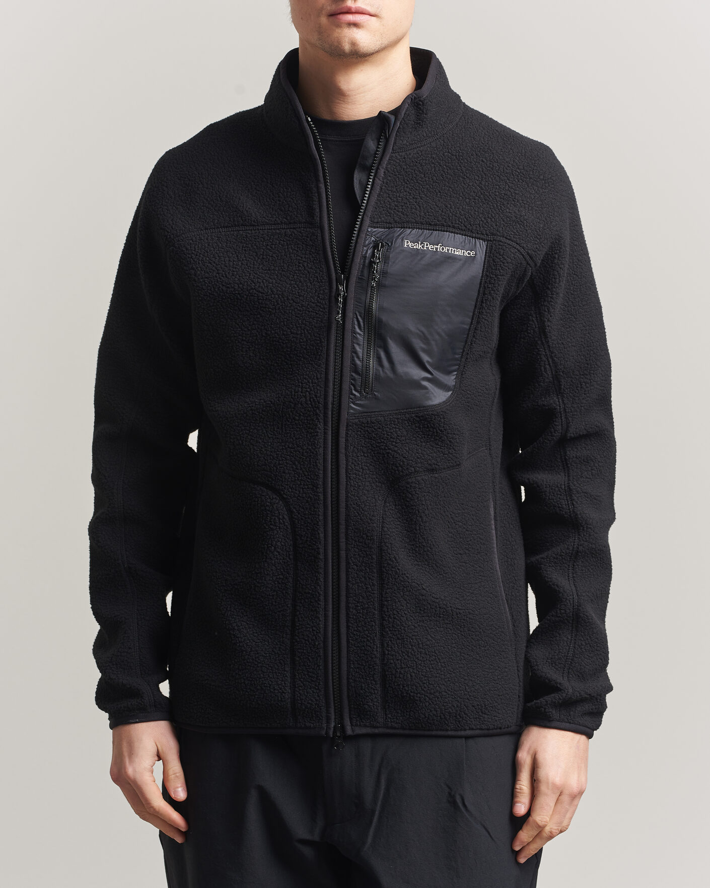 Uomini | Maglieria | Peak Performance | Nature Rush Pile Full Zip Black