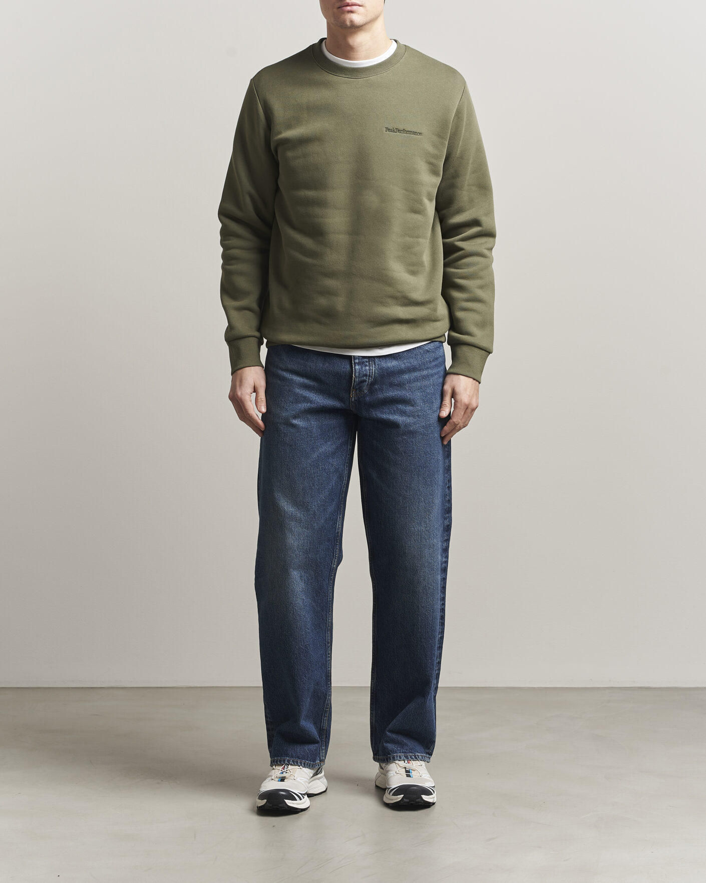 Uomini | Maglieria | Peak Performance | Original Crew Neck Sweatshirt Pine Needle
