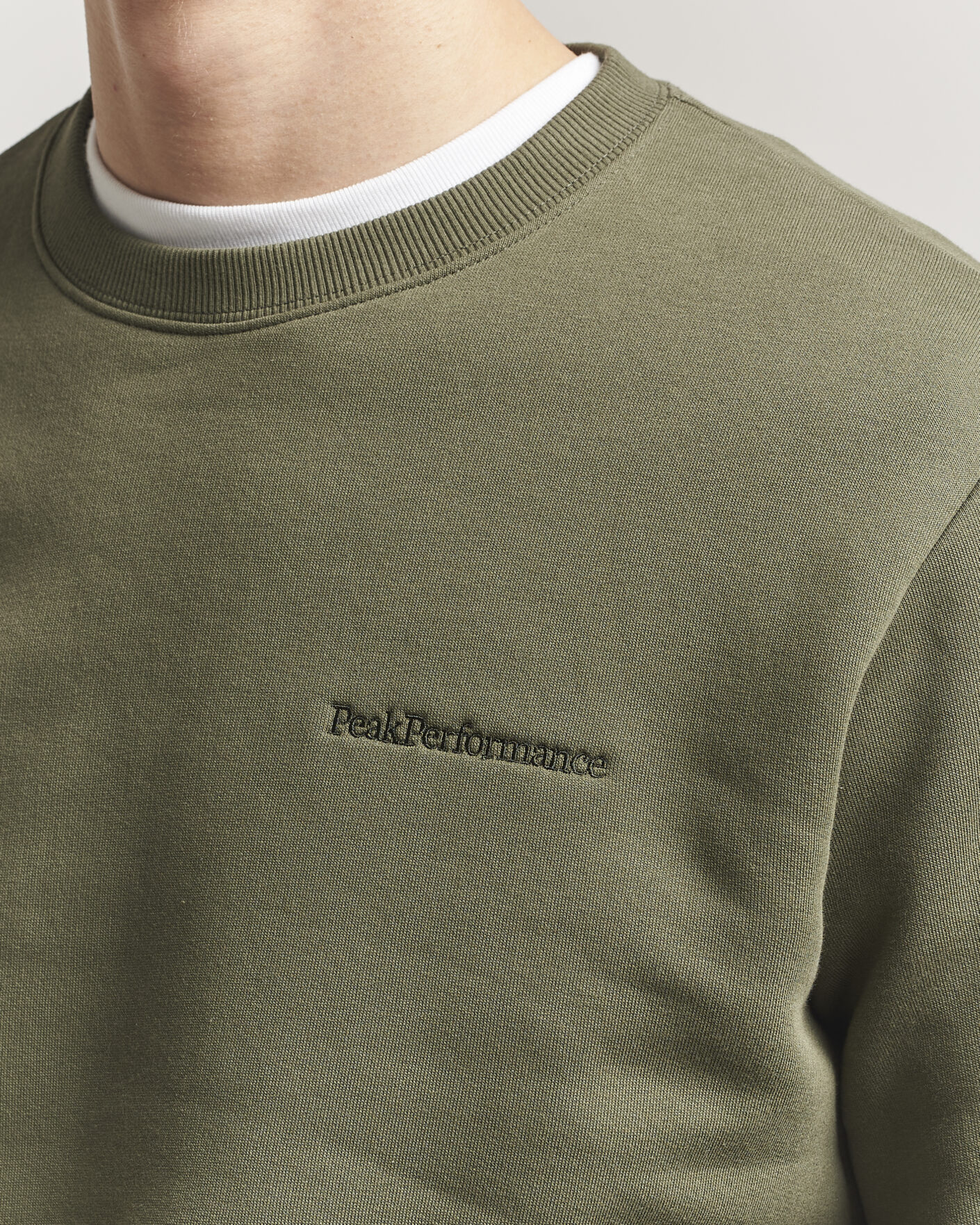 Uomini | Maglieria | Peak Performance | Original Crew Neck Sweatshirt Pine Needle