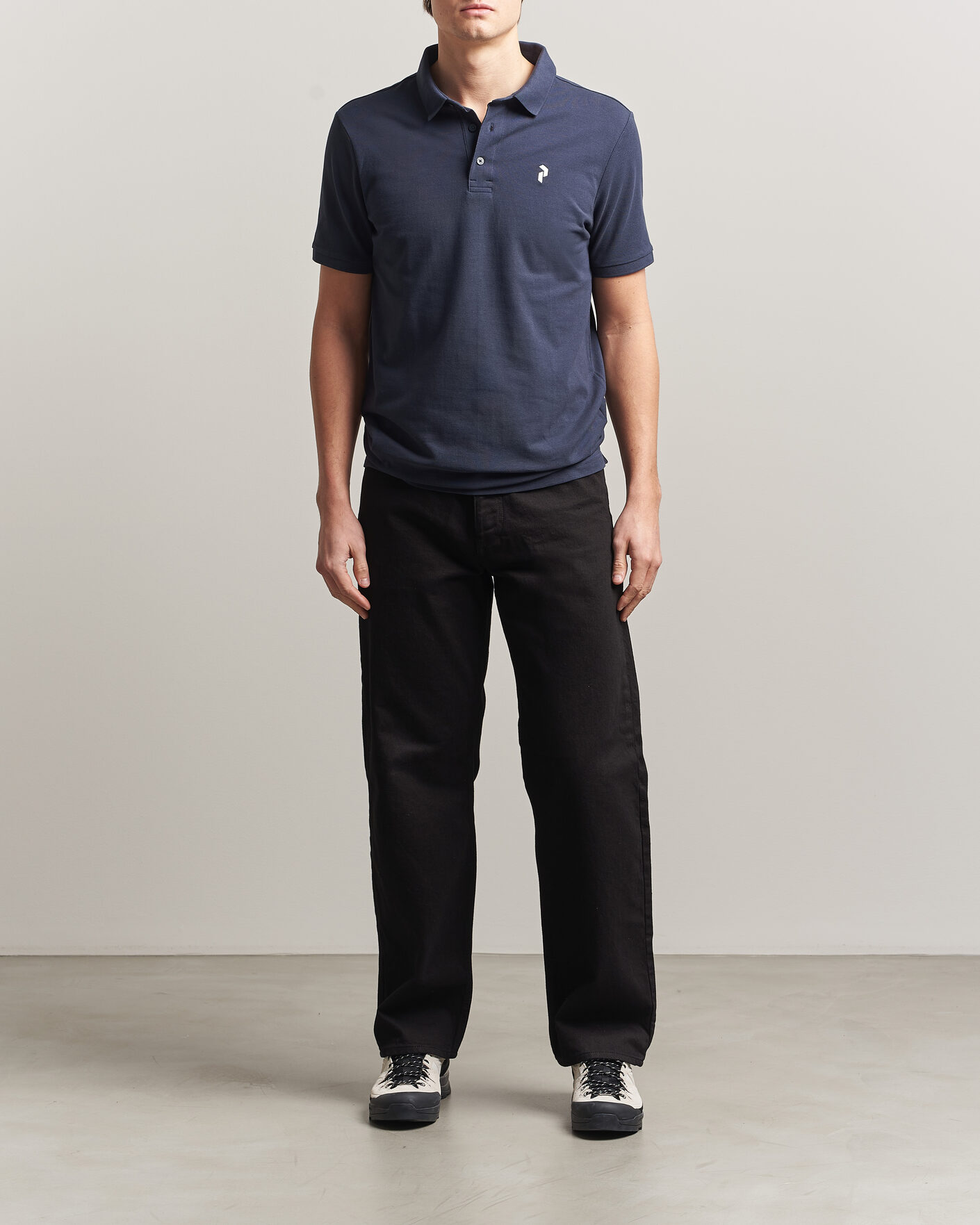 Uomini | Polo | Peak Performance | Classic Cotton Polo Blue Shadow