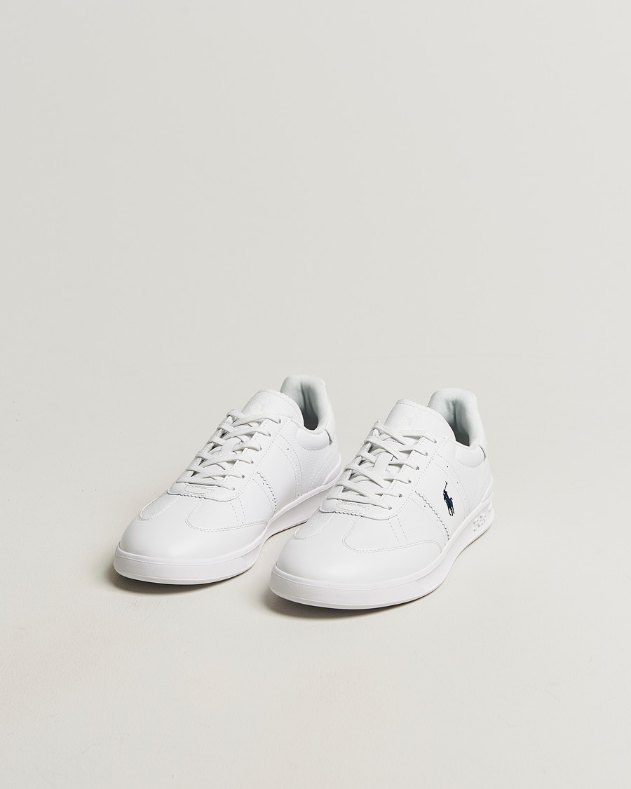 Uomini | Sneakers | Polo Ralph Lauren | Aera Grained Leather Sneakers White/Navy