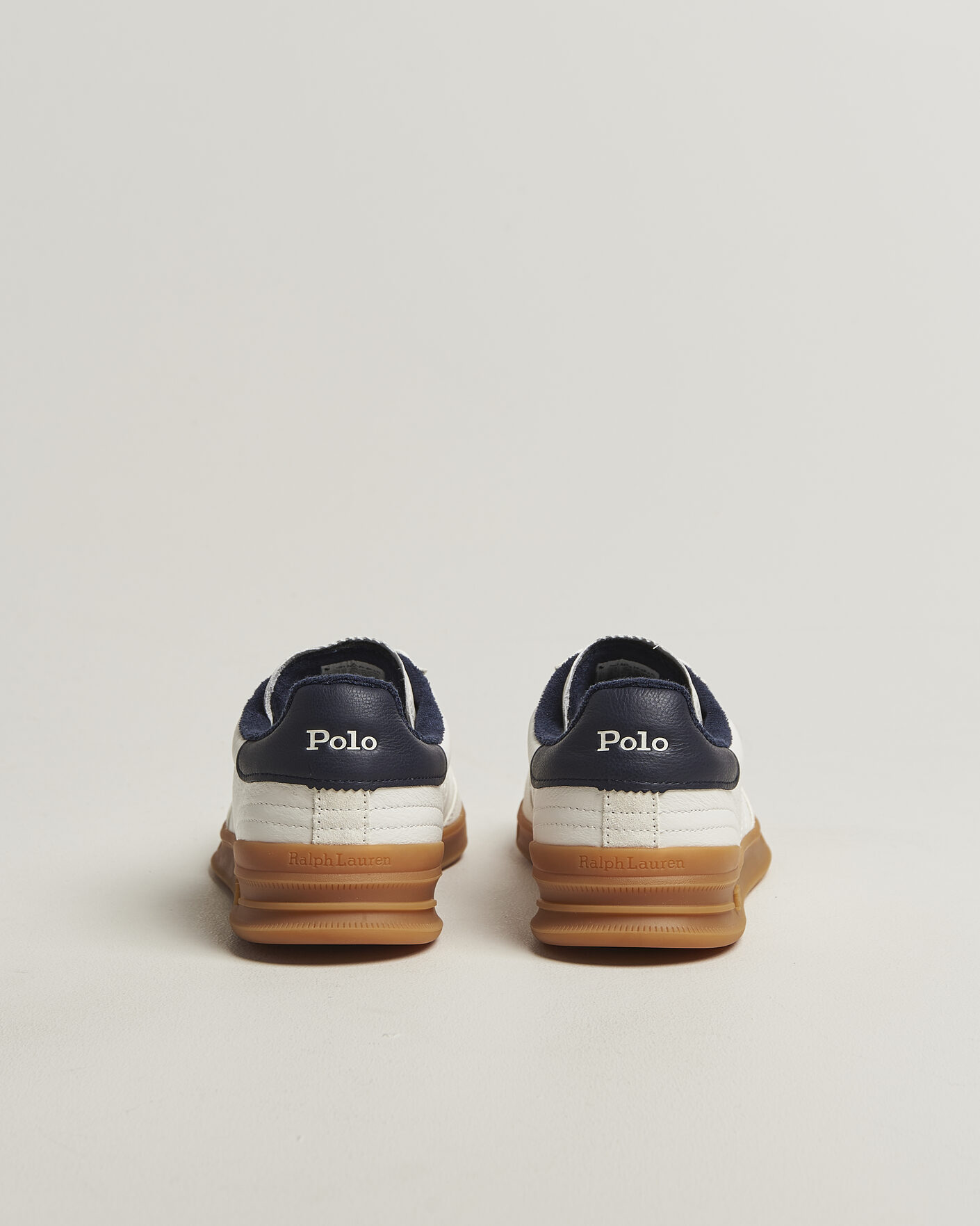 Uomini | Sneakers | Polo Ralph Lauren | Aera Leather Sneakers Deckwash White/Navy
