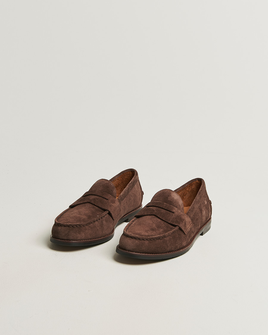 Uomini | Mocassini | Polo Ralph Lauren | Alston Suede Penny Loafers Dark Brown
