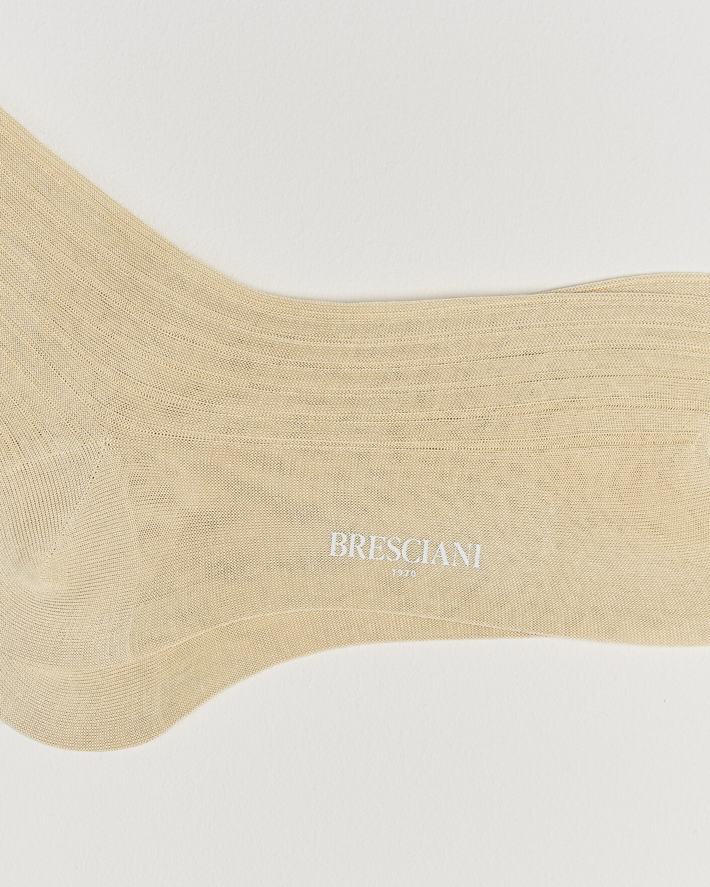 Uomini | Biancheria intima | Bresciani | Cotton Ribbed Short Socks Beige