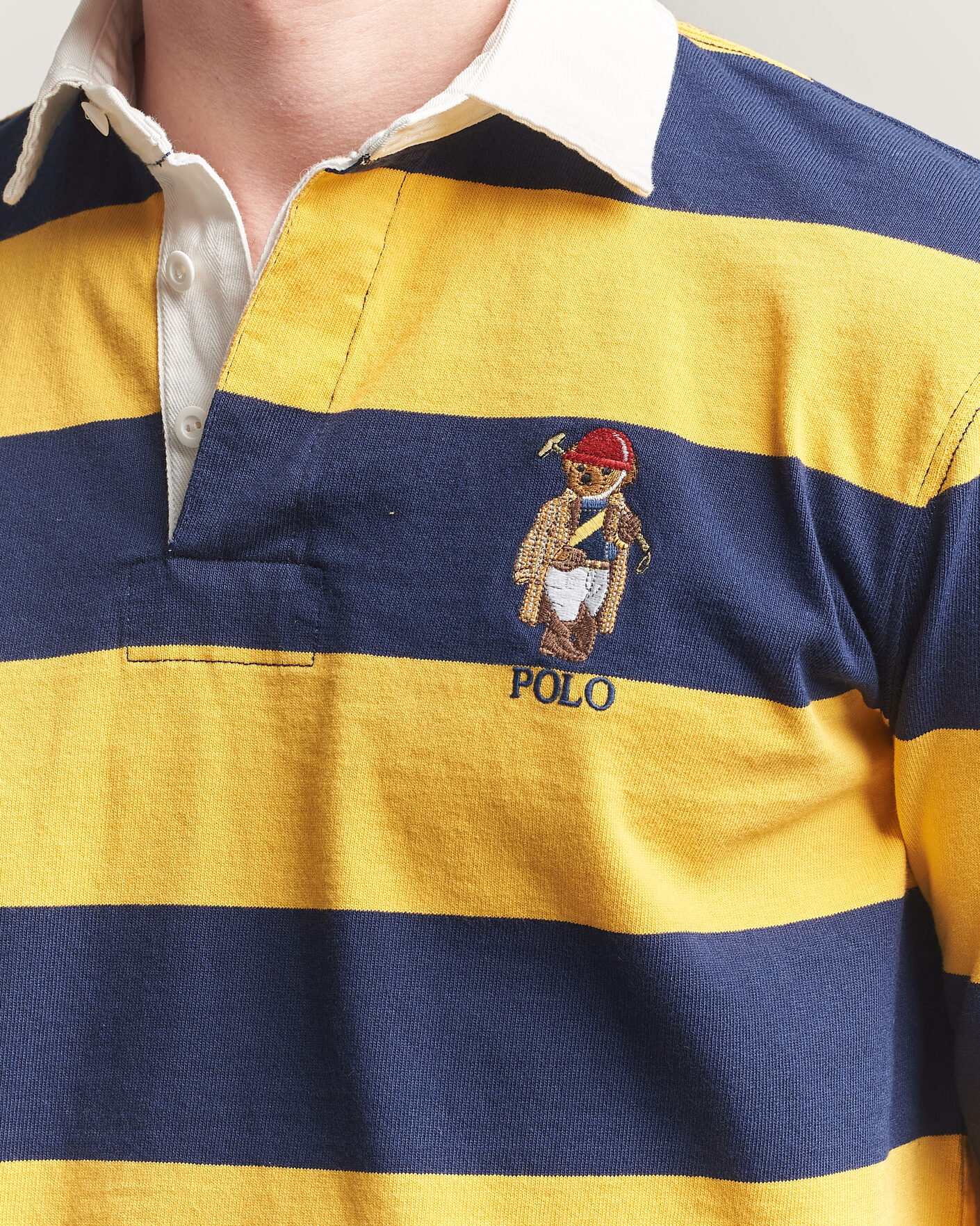Uomini | Maglieria | Polo Ralph Lauren | Jersey Striped Rugger Newport Navy/Gold