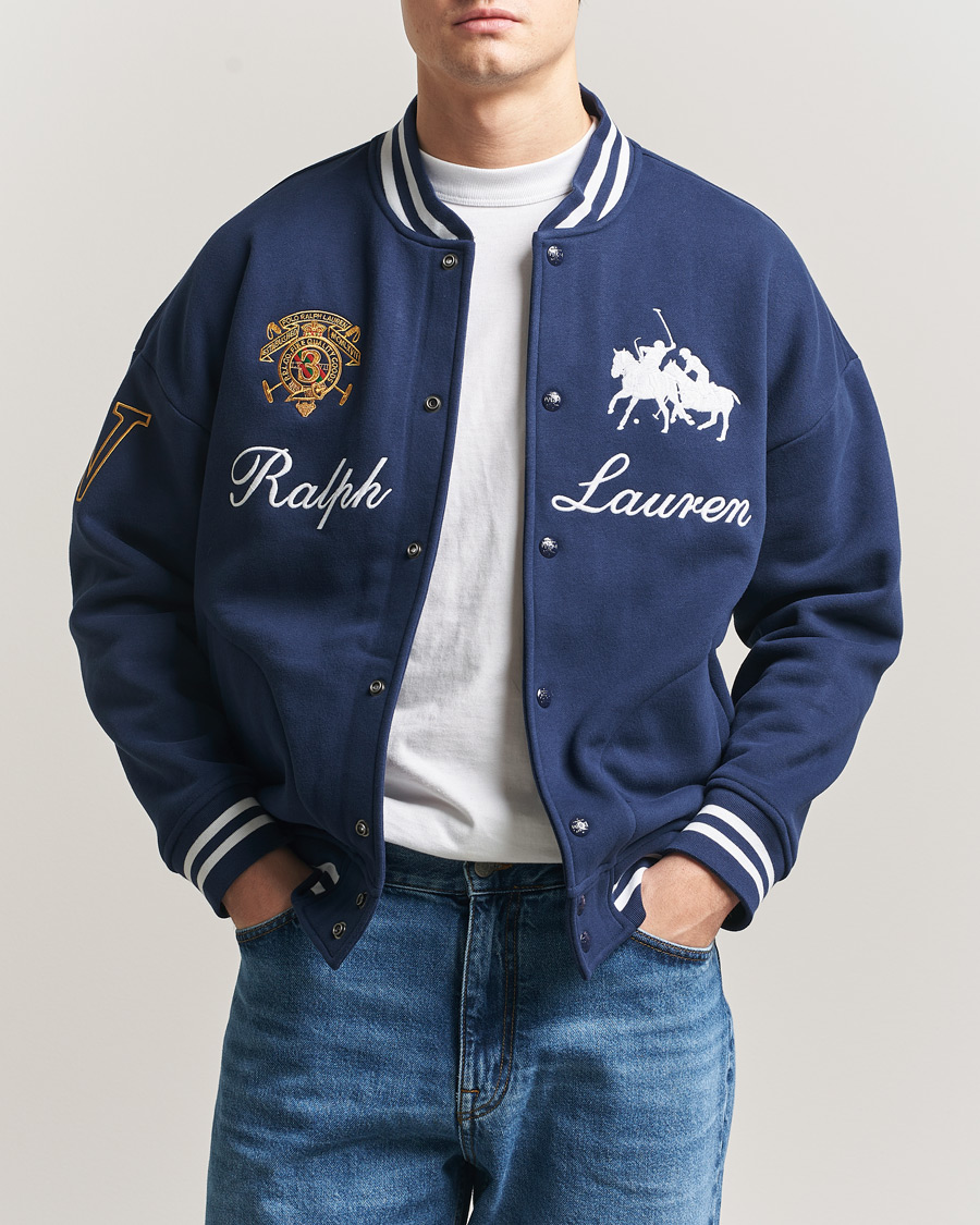 Uomini | Maglieria | Polo Ralph Lauren | Magic Fleece Bomber Jacket Newport Navy