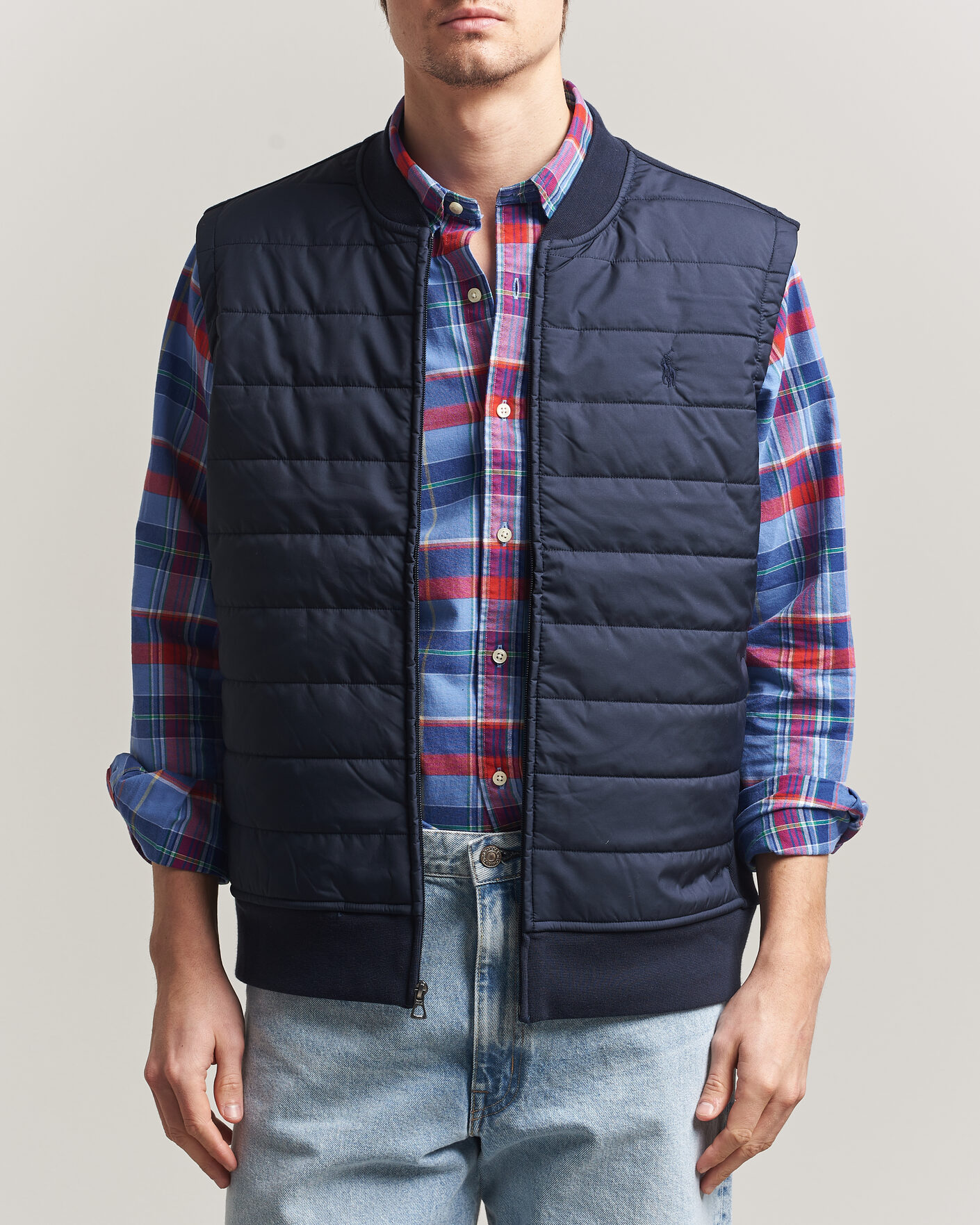 Uomini | Gilet | Polo Ralph Lauren | Double Knitted Jaquard Vest Aviator Navy
