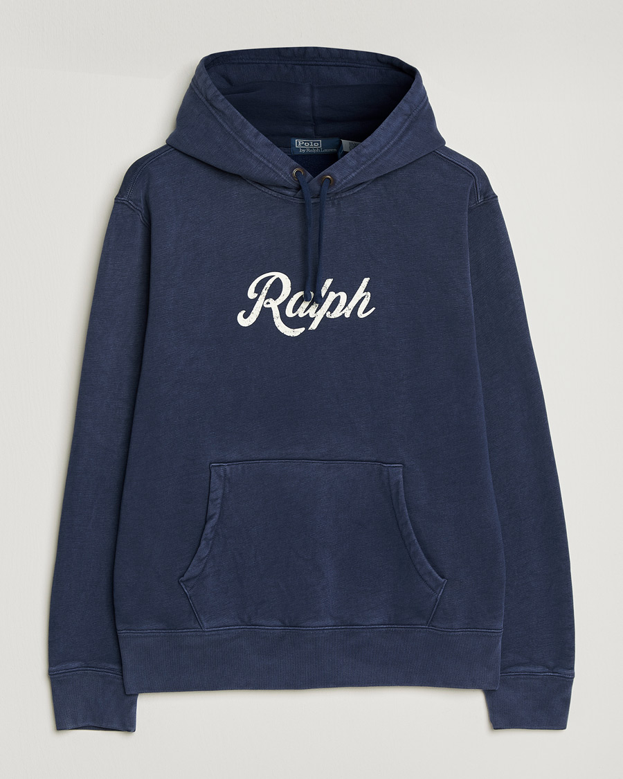 Uomini | Maglieria | Polo Ralph Lauren | Vintage Fleece Logo Hoodie Dark Cobalt