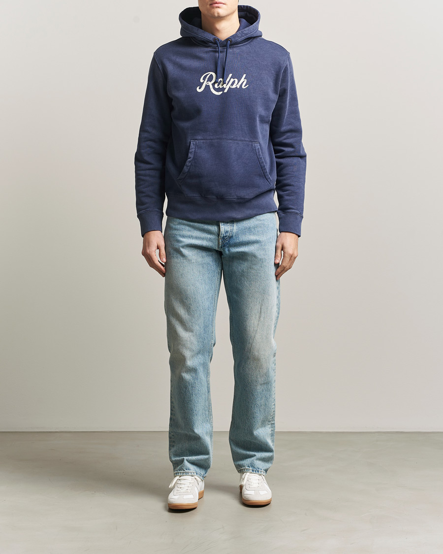 Uomini | Maglieria | Polo Ralph Lauren | Vintage Fleece Logo Hoodie Dark Cobalt