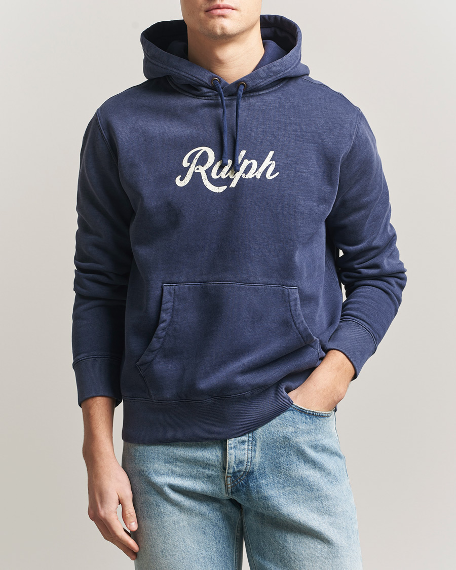 Uomini | Maglieria | Polo Ralph Lauren | Vintage Fleece Logo Hoodie Dark Cobalt