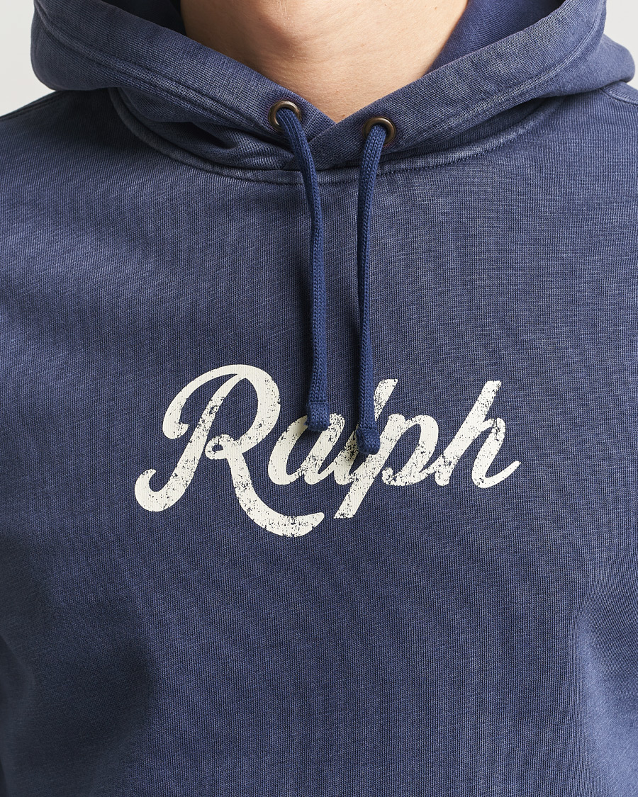 Uomini | Maglieria | Polo Ralph Lauren | Vintage Fleece Logo Hoodie Dark Cobalt